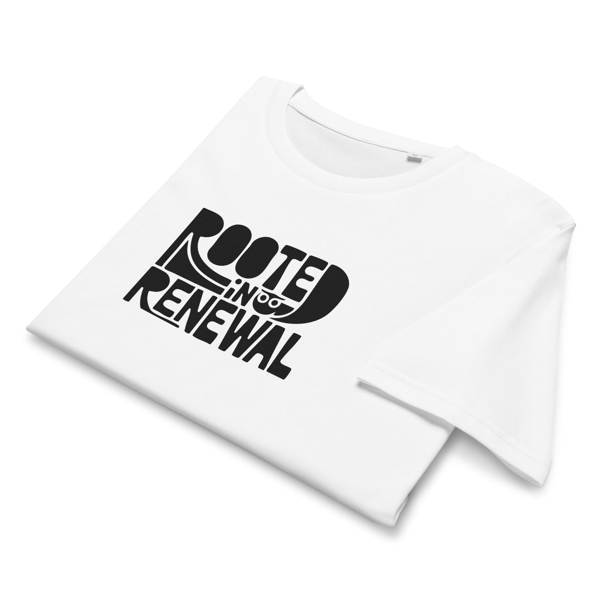 Unisex Organic Mid-Light T-Shirt "Rooted In Renewal" – Owl Print Sustainable Fashion Dudeily