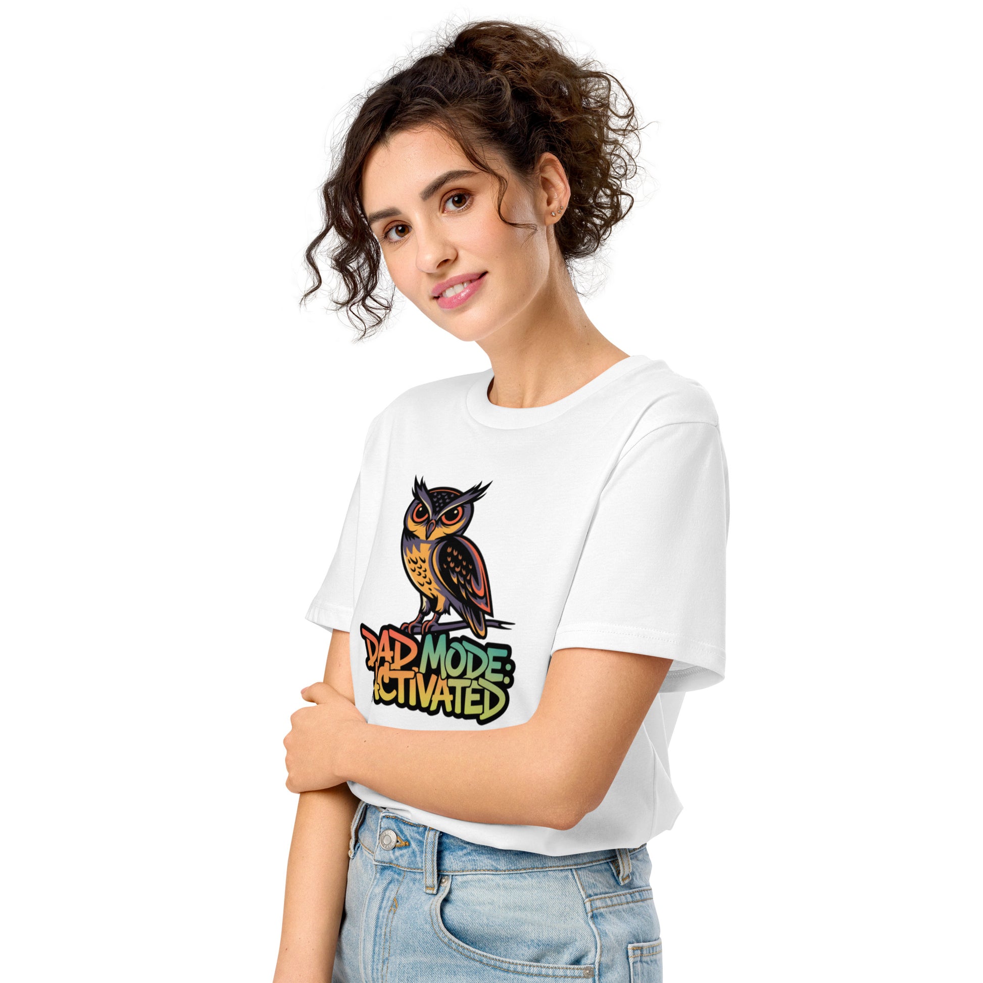 Unisex Organic Mid-Light T-Shirt: Owl Themed Sustainable Fashion Dudeily