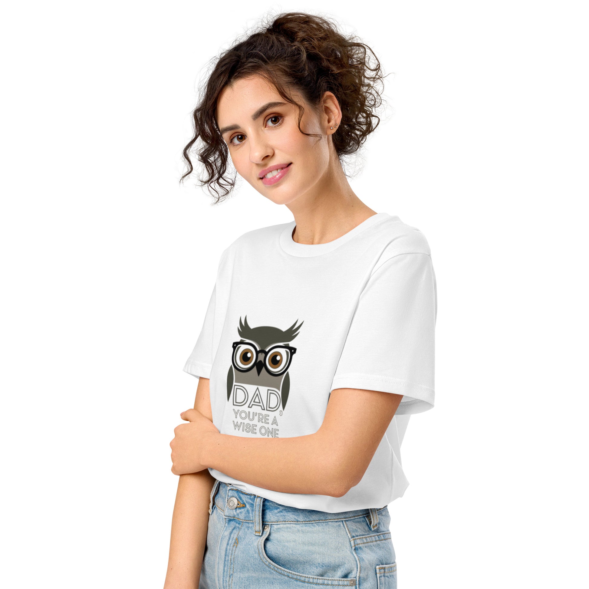 Unisex Organic Mid-Light T-Shirt – Owl Themed Sustainable Fashion for Father's Day by Dudeily Dudeily
