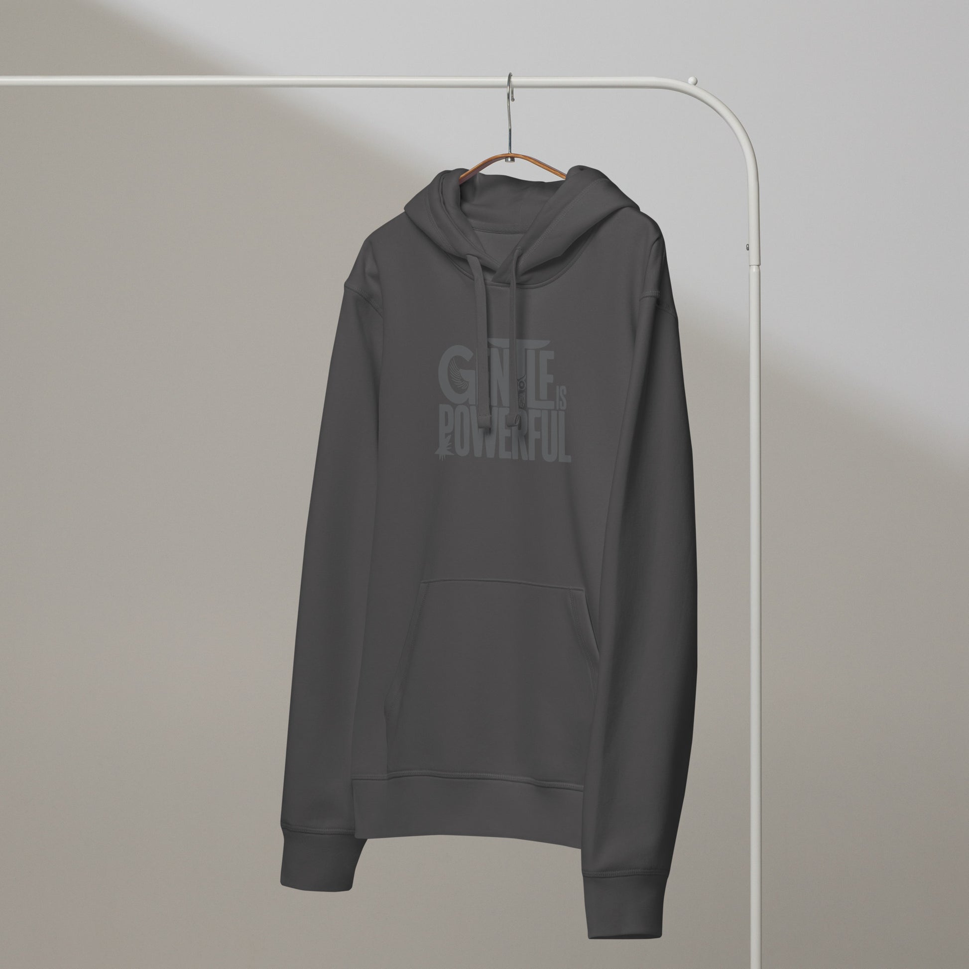 Unisex Organic Mid-Weight Hoodie "Rooted In Renewal" – Owl Print Sustainable Fashion Dudeily