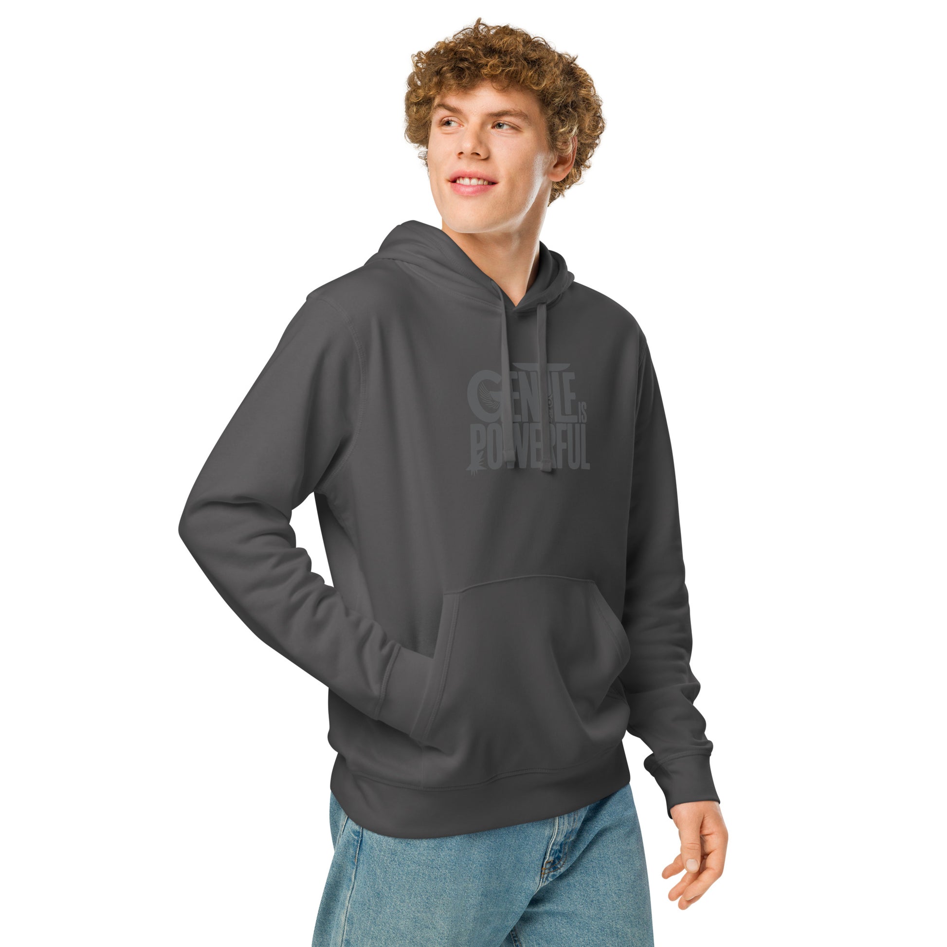 Unisex Organic Mid-Weight Hoodie "Rooted In Renewal" – Owl Print Sustainable Fashion Dudeily