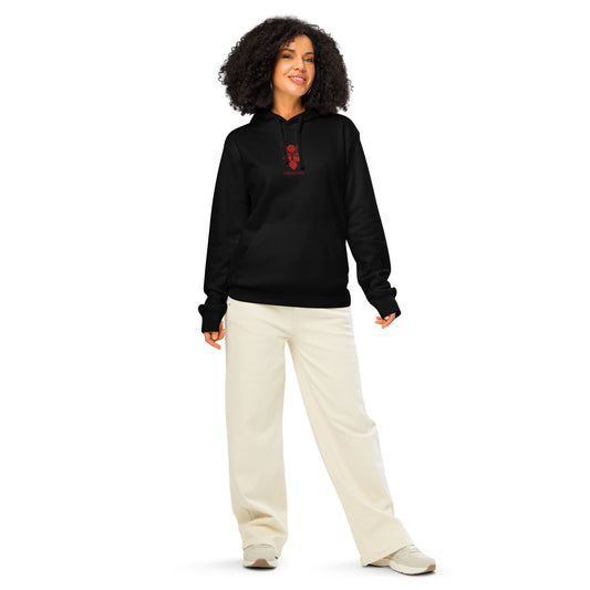 Owl Unisex Organic Mid-Weight Hoodie: 'Forever Wise' in Fall | Sustainable Fashion USA Black Dudeily