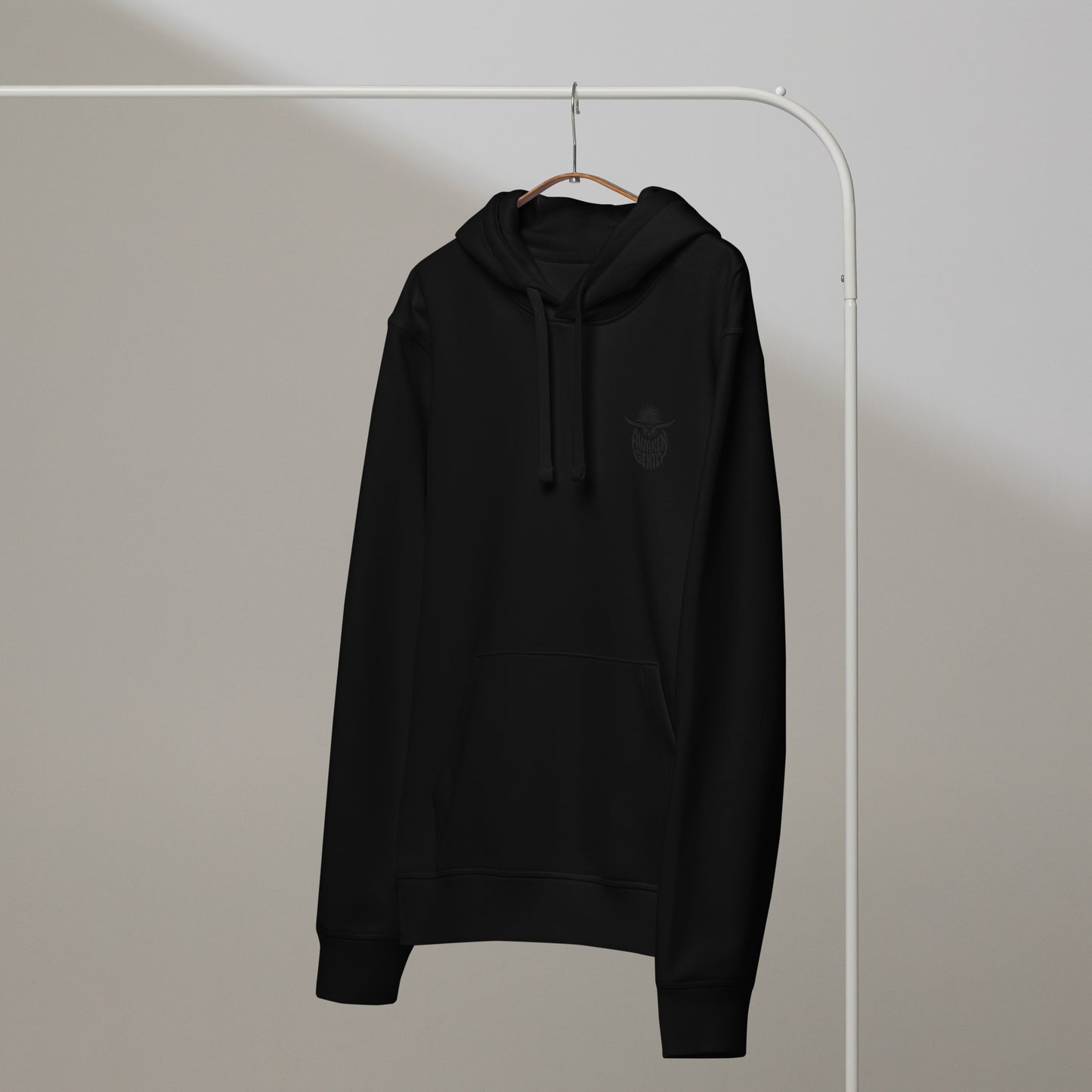 Eco-Friendly Owl Clothing Embroidered Unisex Organic Mid-Weight Hoodie "Awaken Gently" Dudeily