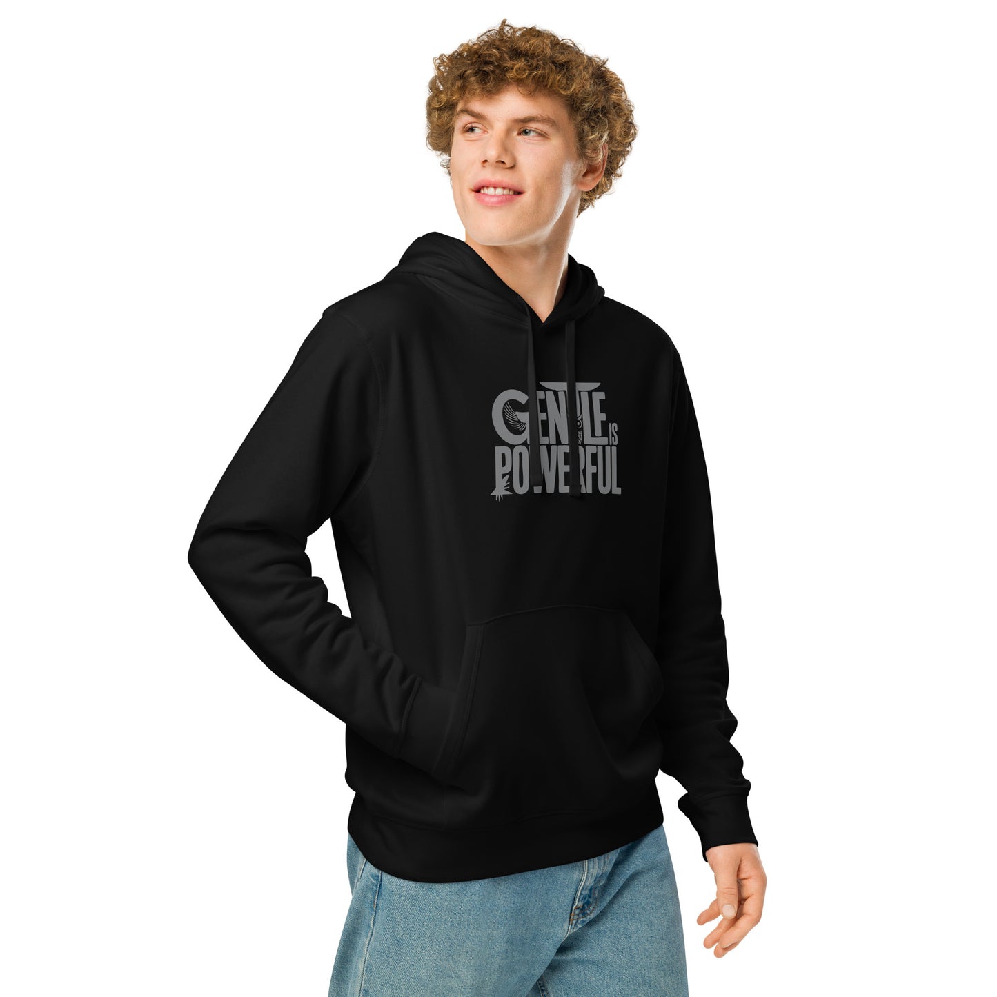 Unisex Organic Mid-Weight Hoodie "Rooted In Renewal" – Owl Print Sustainable Fashion Dudeily