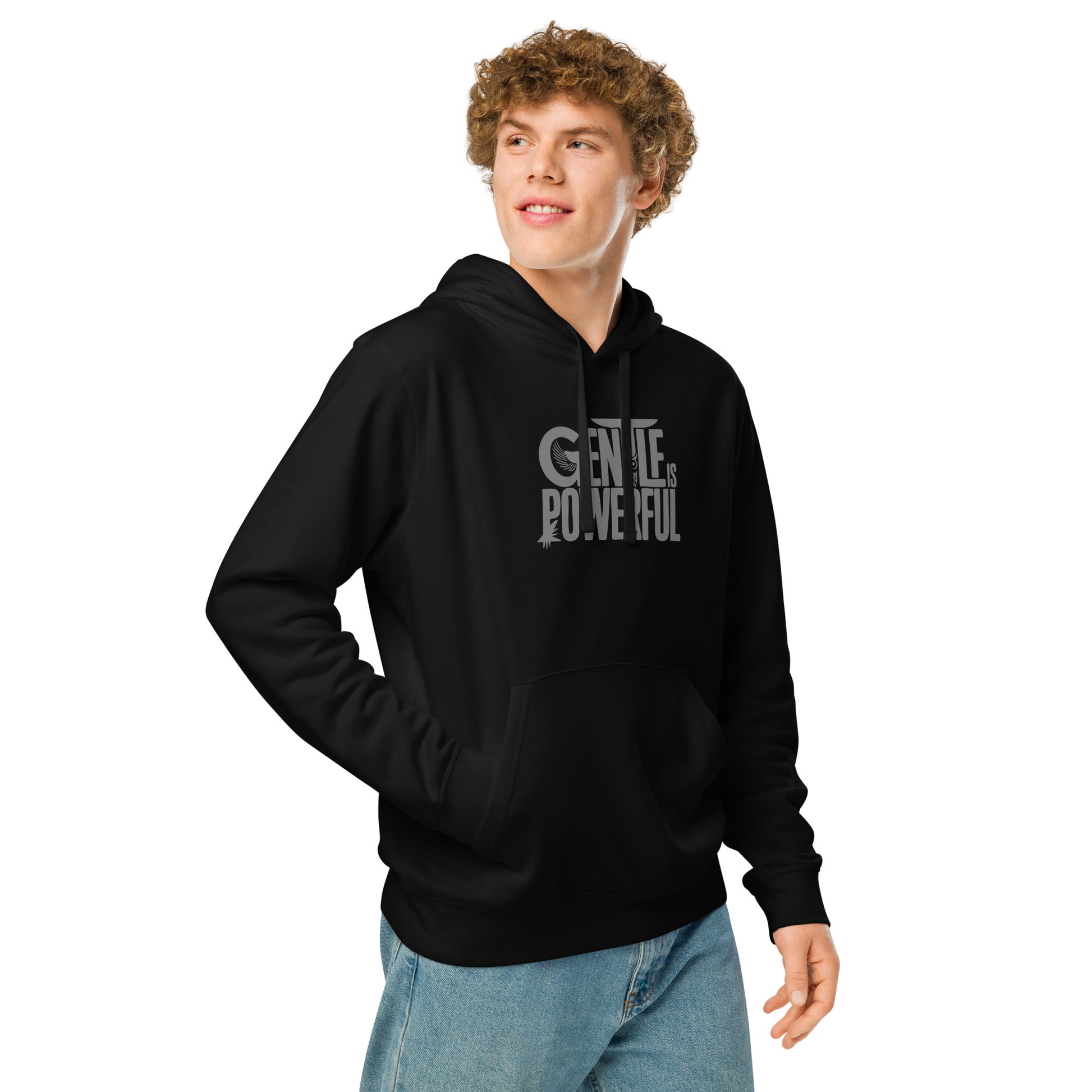 Unisex Organic Mid-Weight Hoodie "Rooted In Renewal" – Owl Print Sustainable Fashion Dudeily