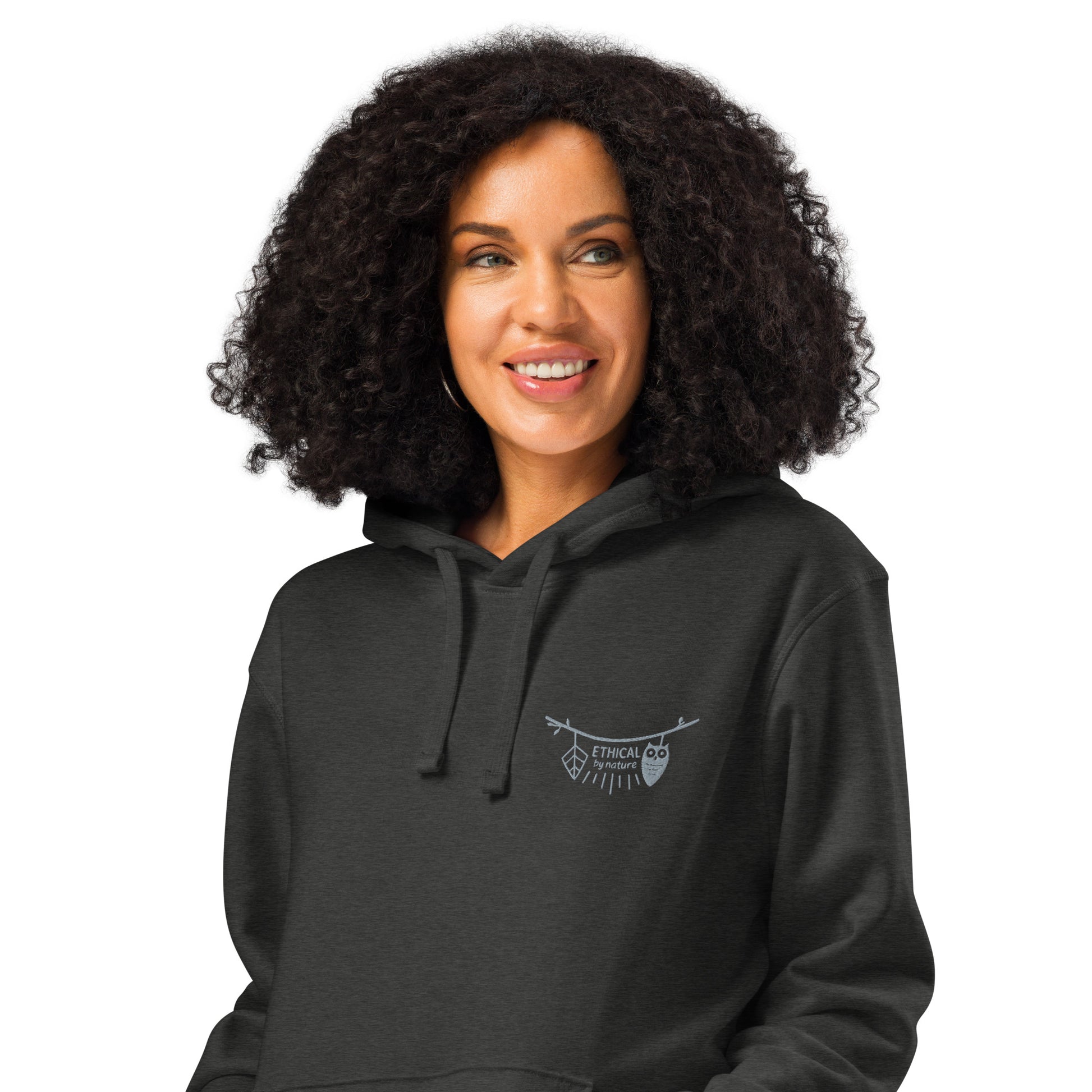 Unisex Organic Mid-Weight Hoodie: Ethical by Nature | Owl Embroidered Sustainable Fashion Dudeily
