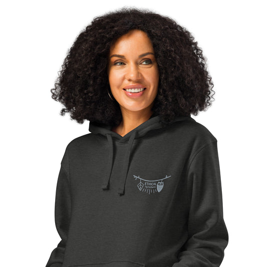Unisex Organic Mid-Weight Hoodie: Ethical by Nature | Owl Embroidered Sustainable Fashion Dudeily