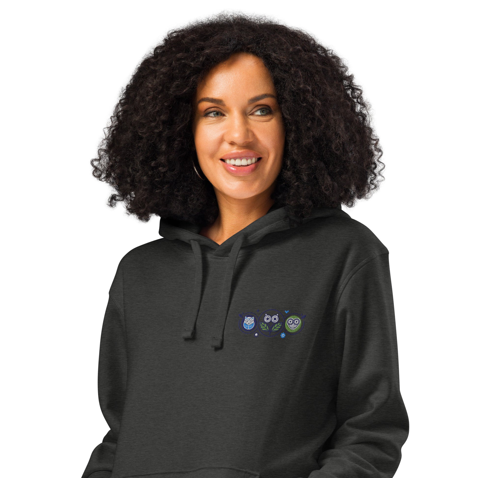 Unisex Organic Mid-Weight Hoodie: Nature’s Union | Owl Embroidered Sustainable Fashion Dudeily