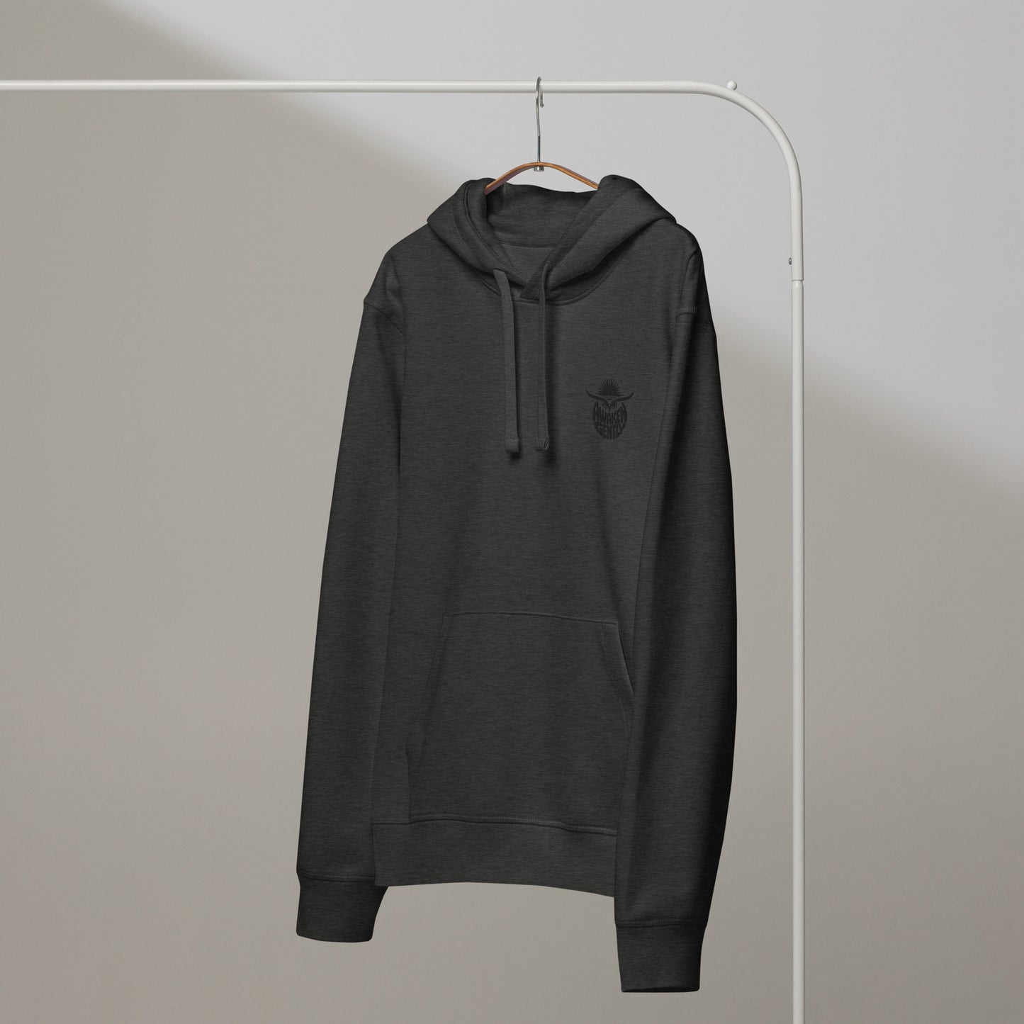 Eco-Friendly Owl Clothing Embroidered Unisex Organic Mid-Weight Hoodie "Awaken Gently" Dudeily