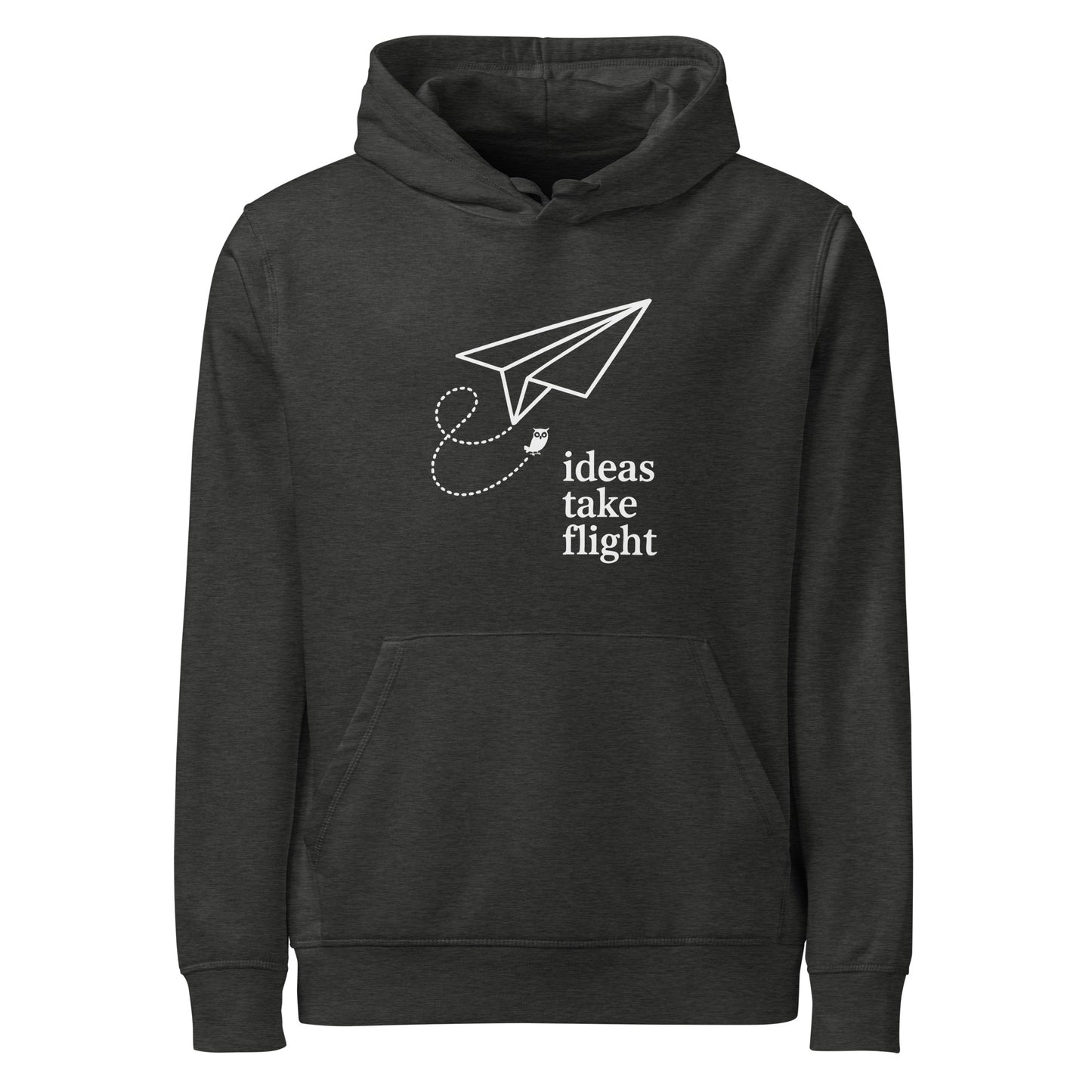 Unisex organic mid-weight hoodie Dark Heather Grey Dudeily
