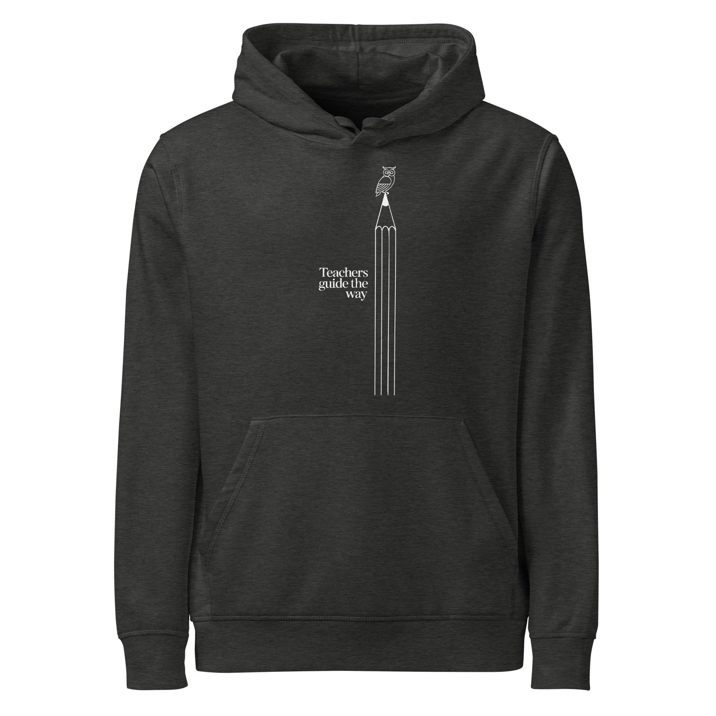 Unisex organic mid-weight hoodie Dark Heather Grey Dudeily