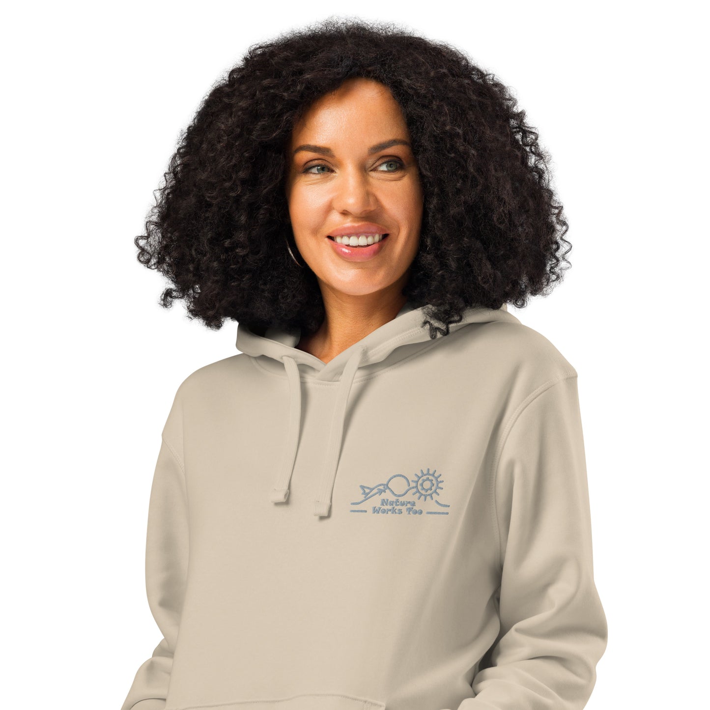 Unisex Organic Mid-Weight Hoodie: Nature Works Too | Owl Embroidered Sustainable Fashion by Dudeily Dudeily