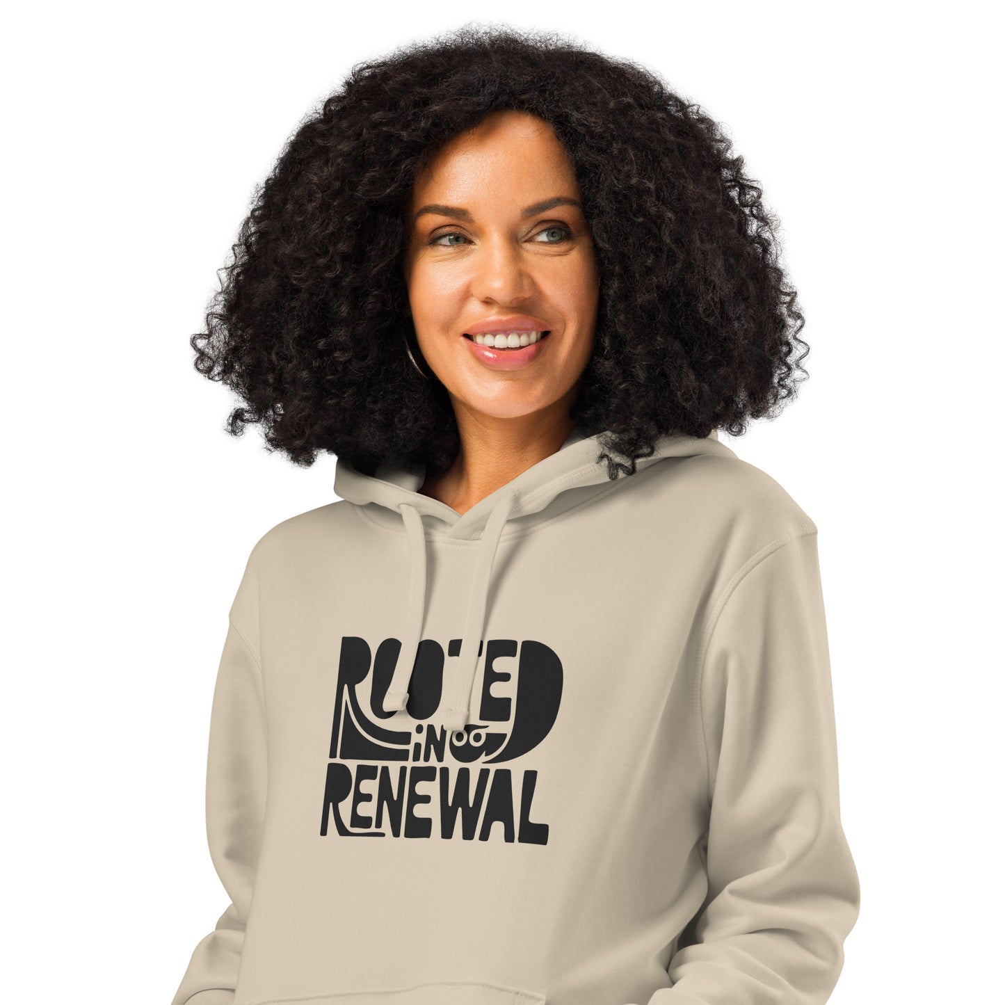 “Rooted In Renewal” Unisex Organic Mid-Weight Hoodie – Owl Print Sustainable Fashion Dudeily