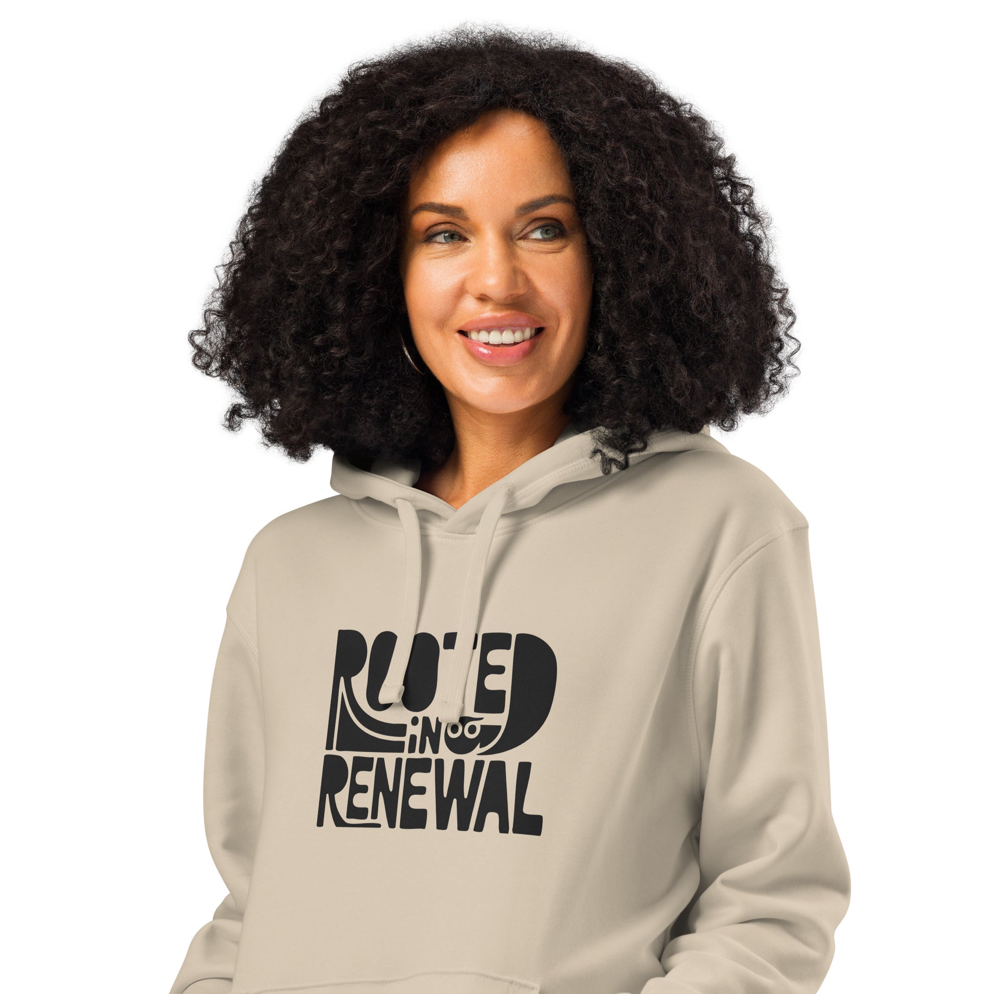 “Rooted In Renewal” Unisex Organic Mid-Weight Hoodie – Owl Print Sustainable Fashion Dudeily