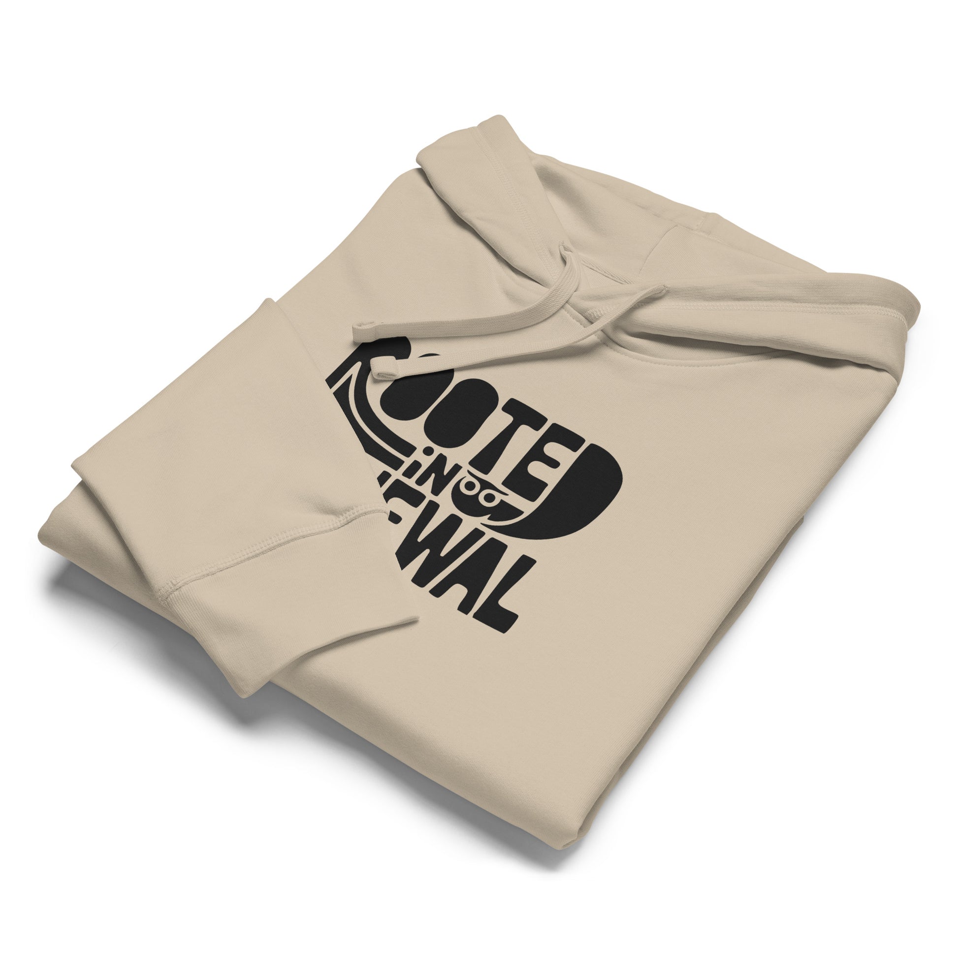 “Rooted In Renewal” Unisex Organic Mid-Weight Hoodie – Owl Print Sustainable Fashion Dudeily