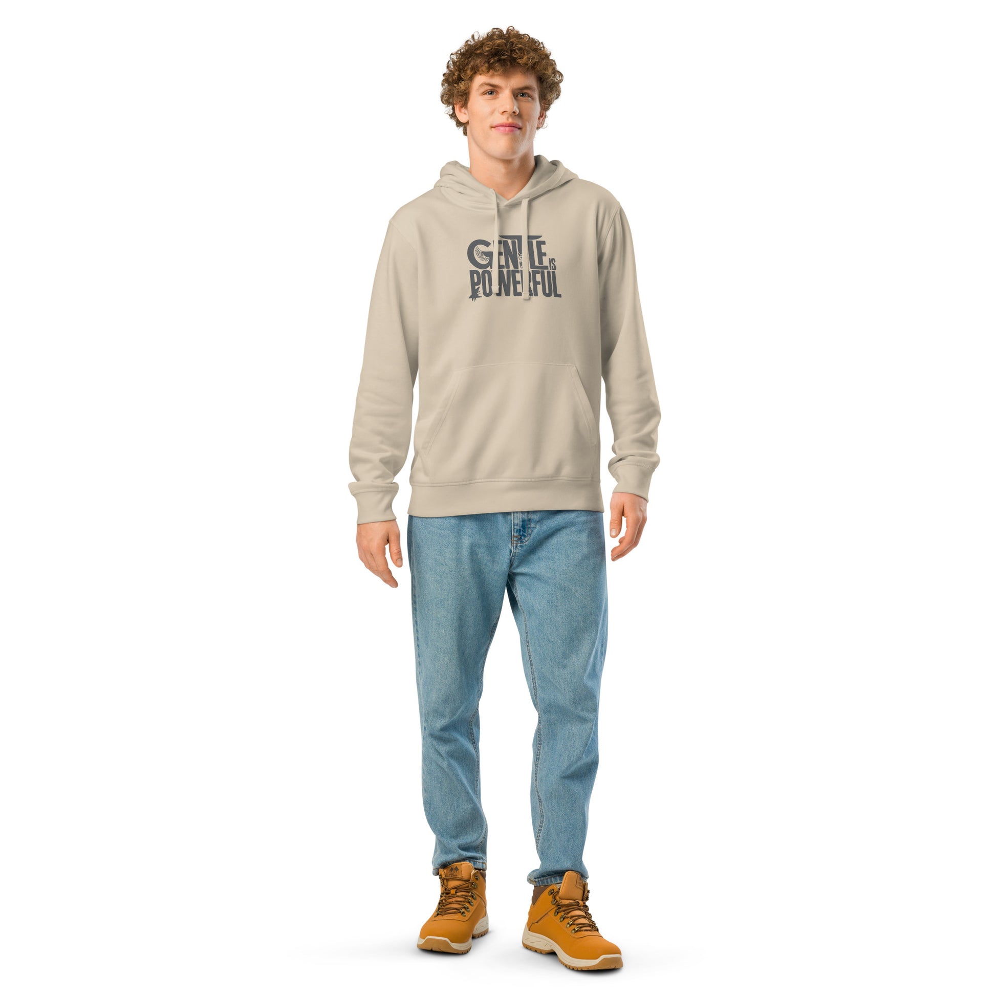 Unisex Organic Mid-Weight Hoodie "Rooted In Renewal" – Owl Print Sustainable Fashion Dudeily