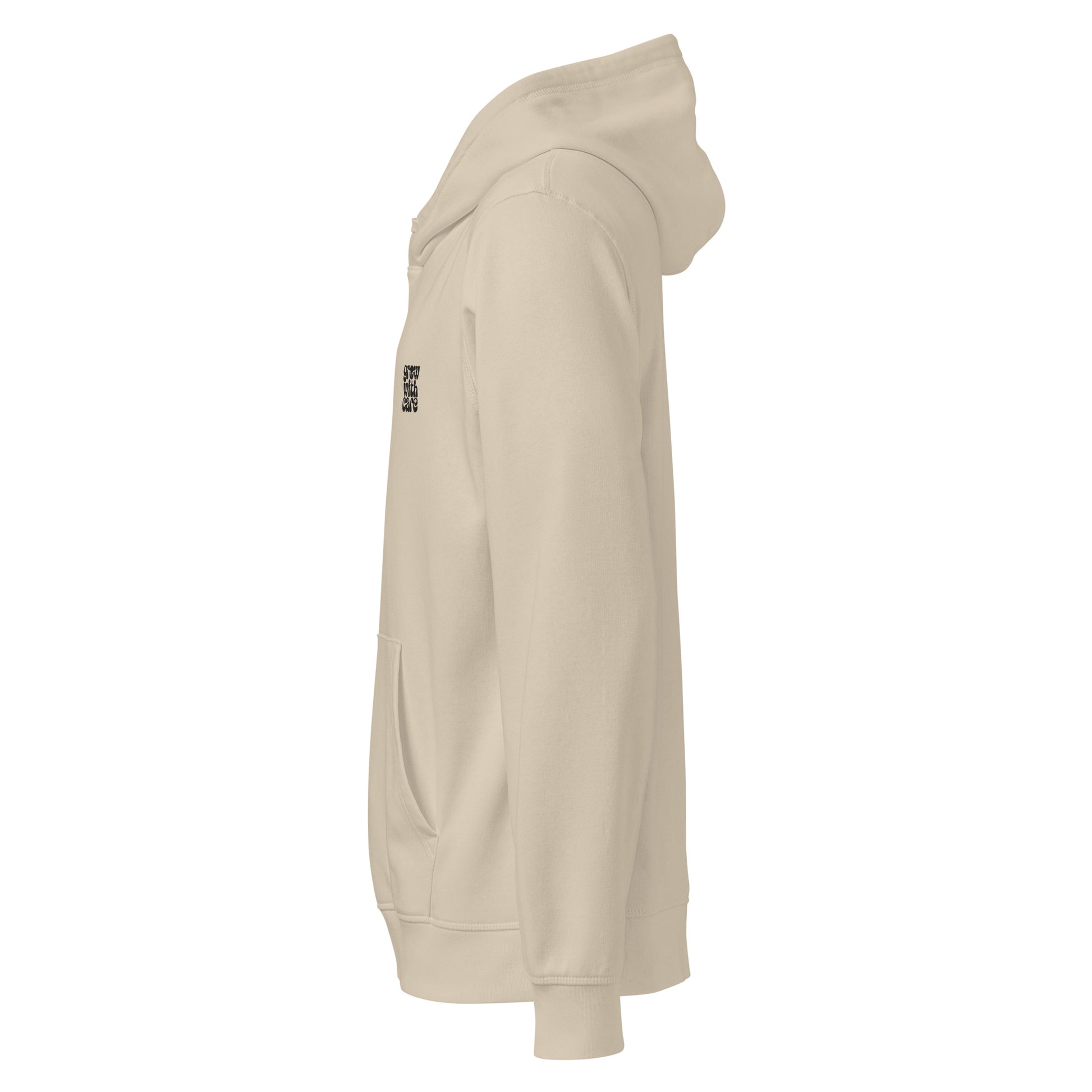 Eco-Friendly Owl Clothing Embroidered Unisex Organic Mid-Weight Hoodie "Grow With Care" Dudeily