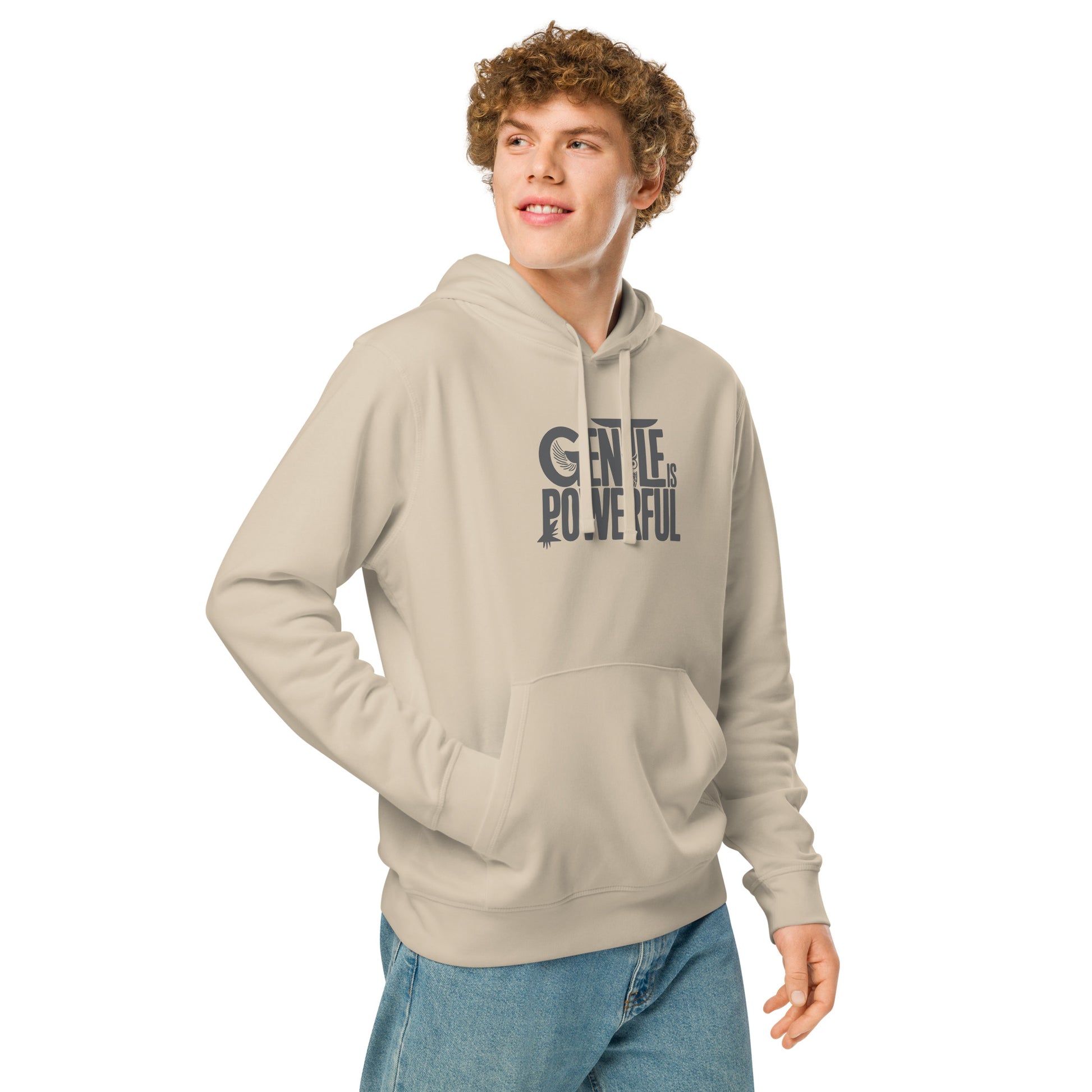 Unisex Organic Mid-Weight Hoodie "Rooted In Renewal" – Owl Print Sustainable Fashion Dudeily