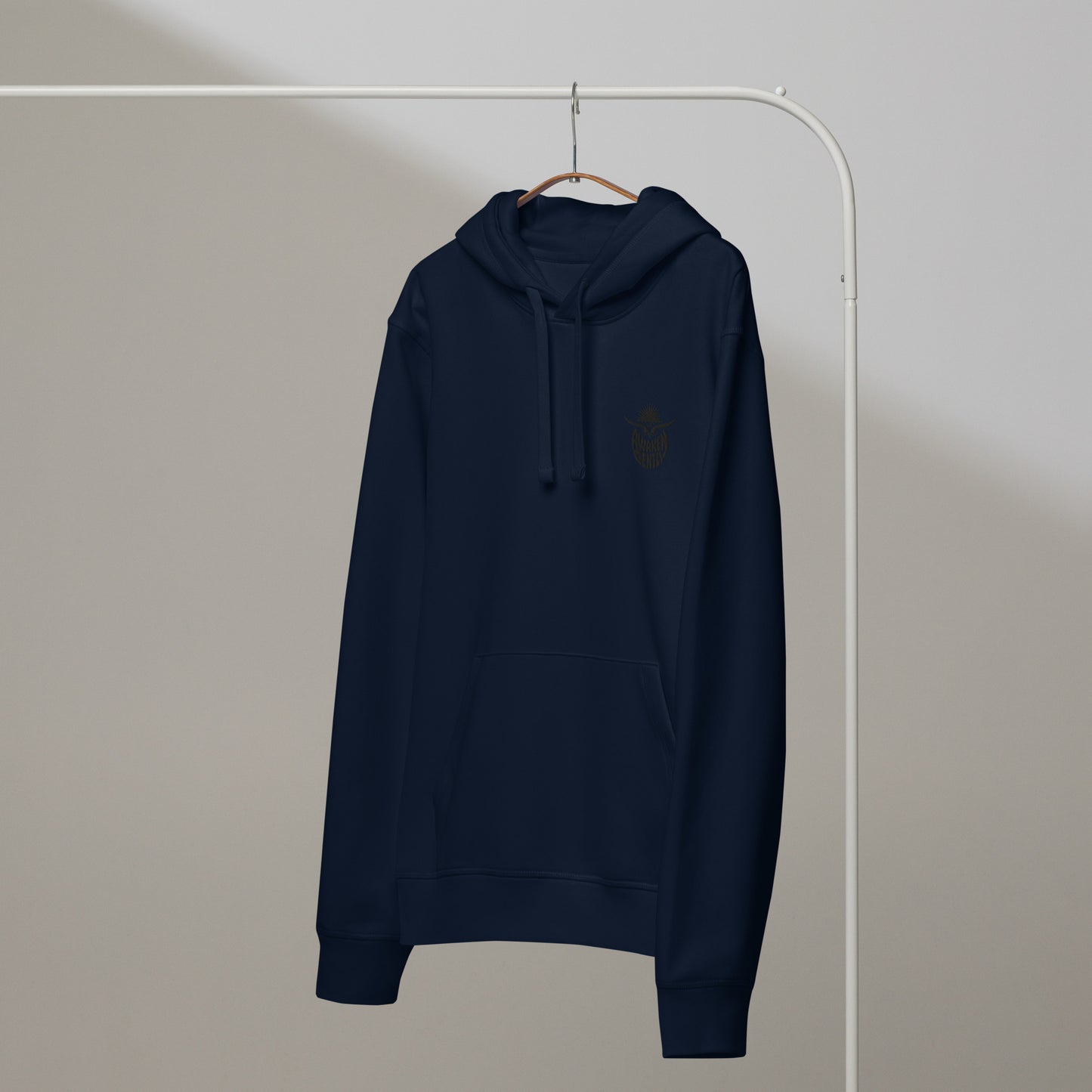 Eco-Friendly Owl Clothing Embroidered Unisex Organic Mid-Weight Hoodie "Awaken Gently" Dudeily