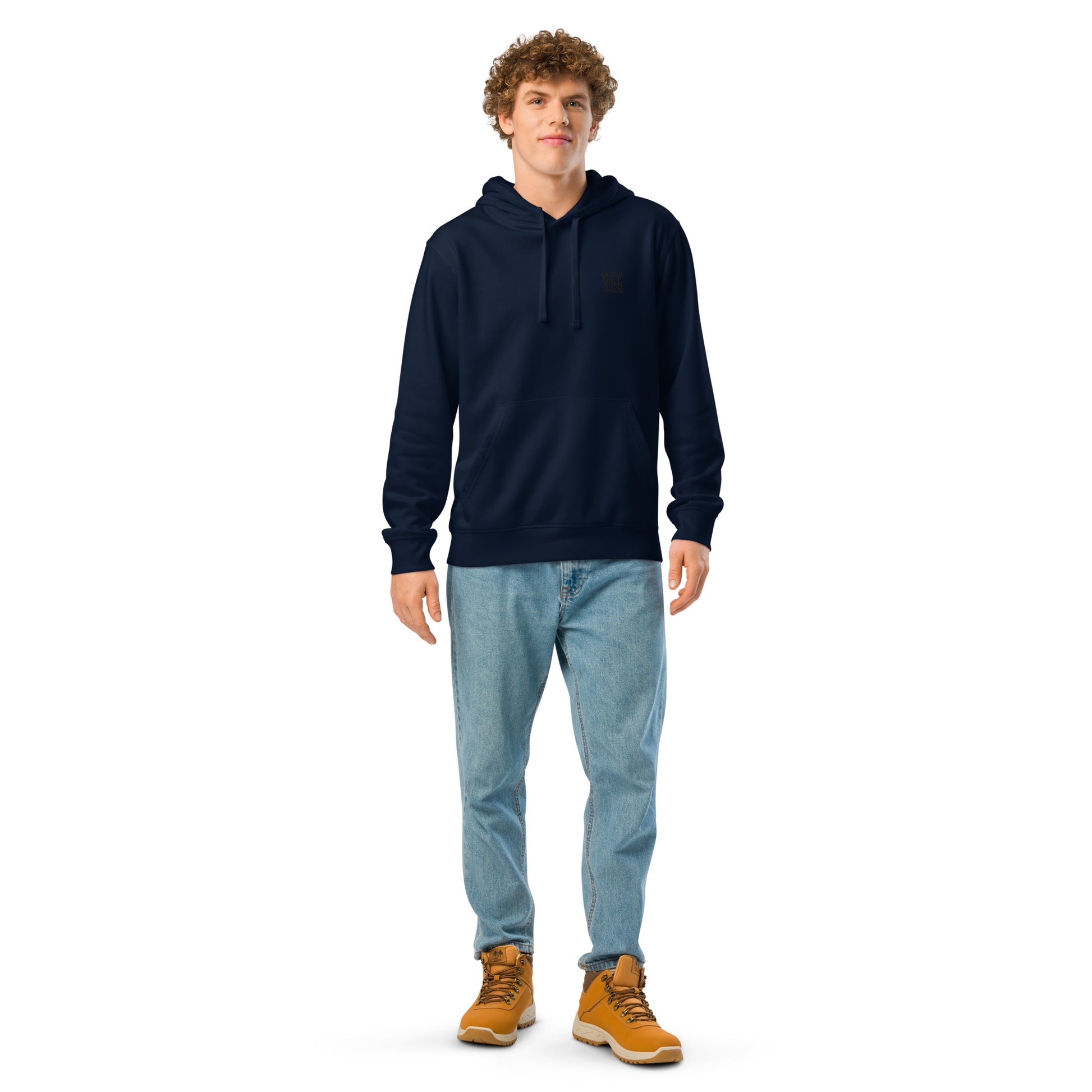 Eco-Friendly Owl Clothing Embroidered Unisex Organic Mid-Weight Hoodie "Grow With Care" Dudeily