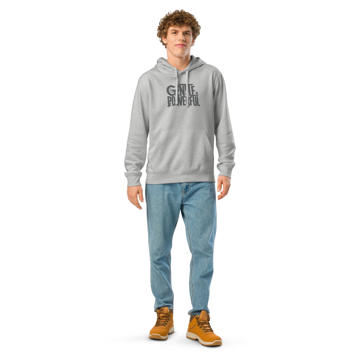 Unisex Organic Mid-Weight Hoodie "Rooted In Renewal" – Owl Print Sustainable Fashion Dudeily