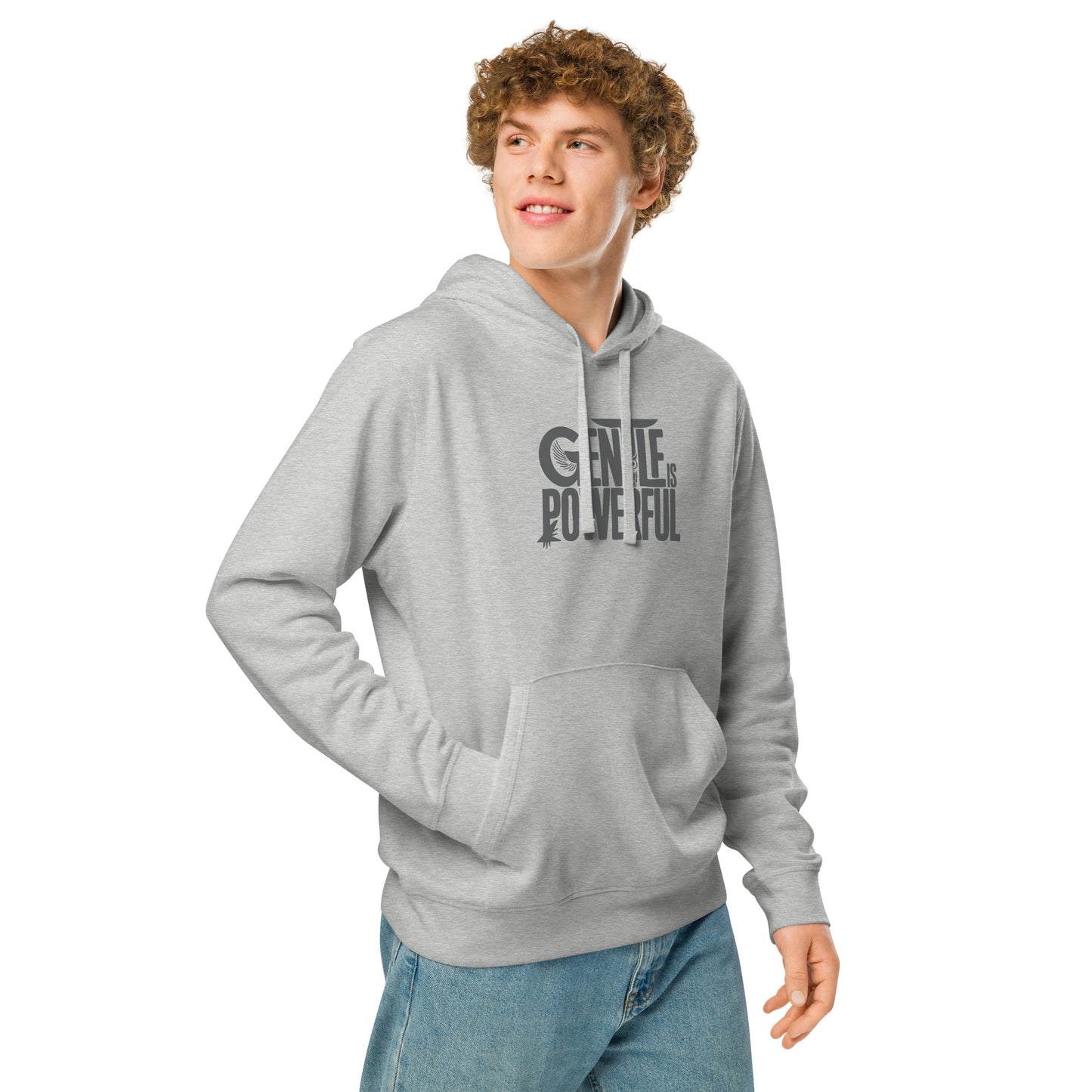Unisex Organic Mid-Weight Hoodie "Rooted In Renewal" – Owl Print Sustainable Fashion Dudeily
