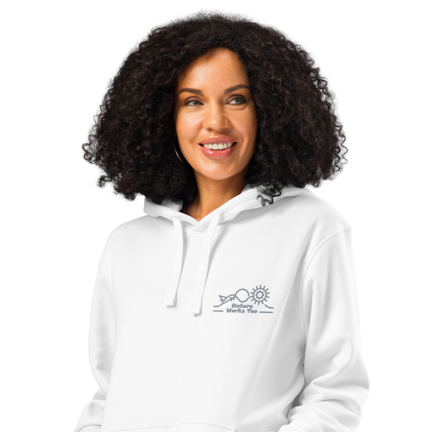 Unisex Organic Mid-Weight Hoodie: Nature Works Too | Owl Embroidered Sustainable Fashion by Dudeily Dudeily