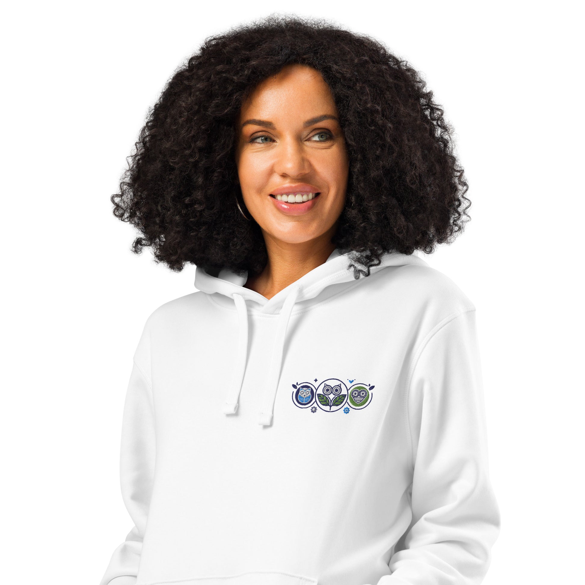 Unisex Organic Mid-Weight Hoodie: Nature’s Union | Owl Embroidered Sustainable Fashion Dudeily