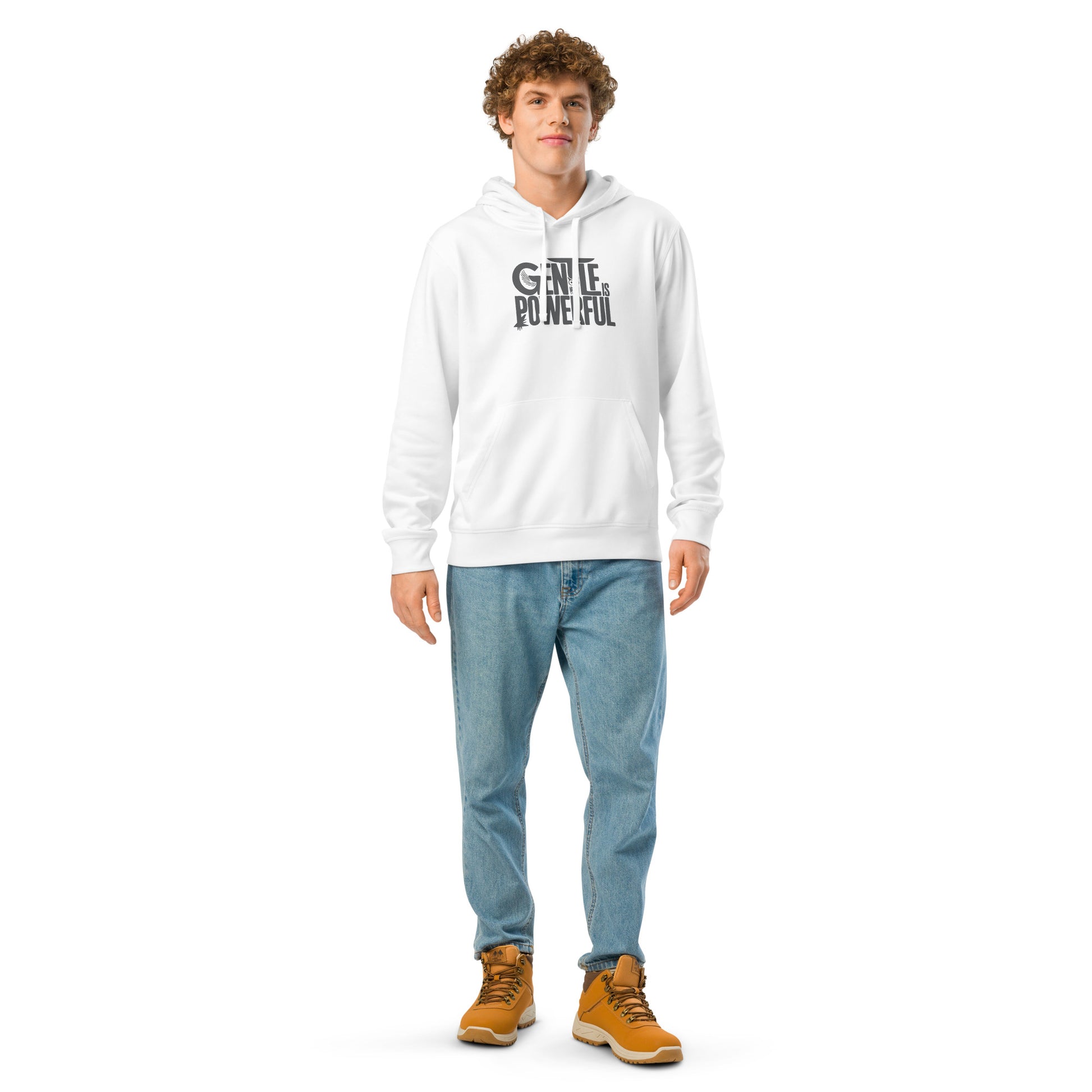 Unisex Organic Mid-Weight Hoodie "Rooted In Renewal" – Owl Print Sustainable Fashion Dudeily