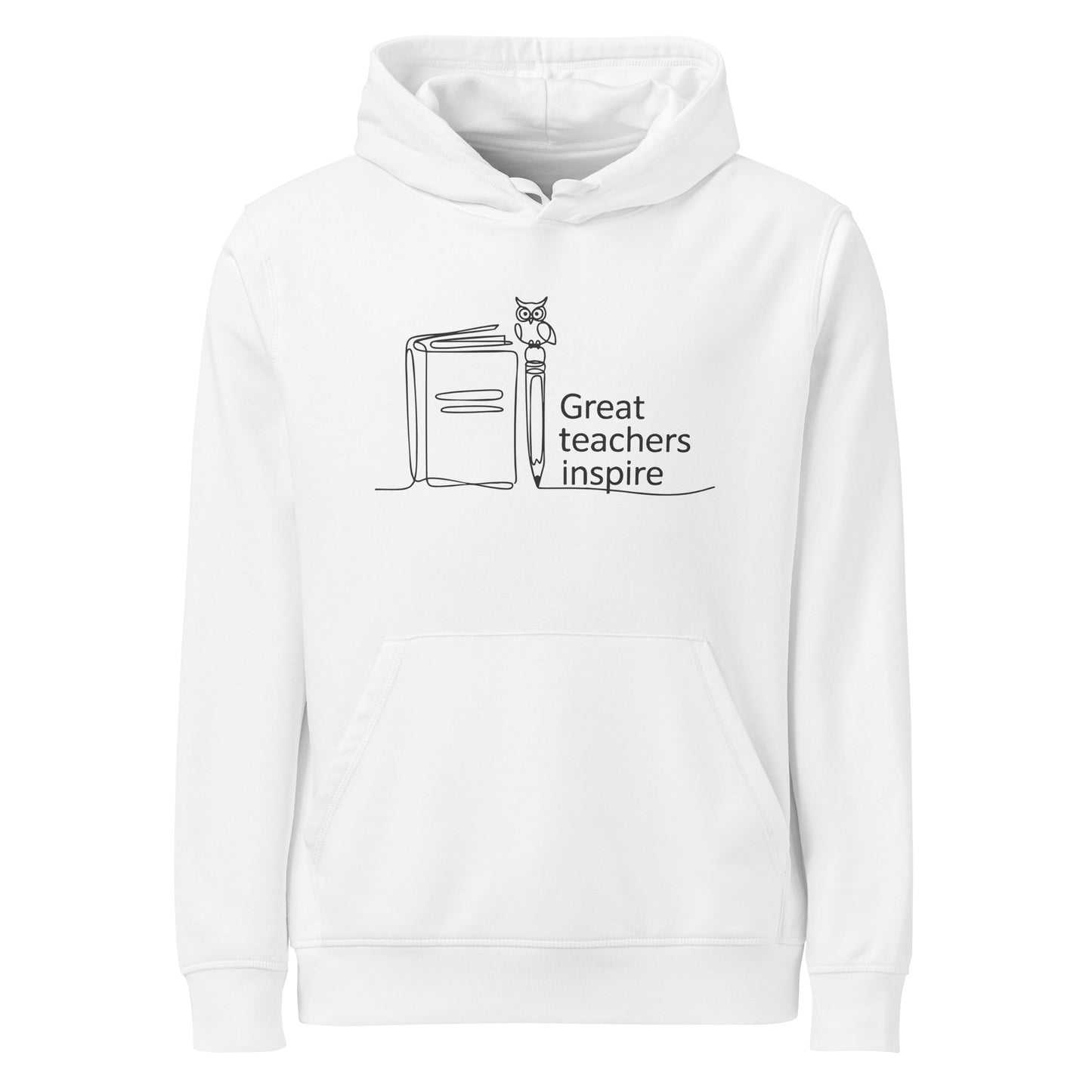 Unisex organic mid-weight hoodie White Dudeily