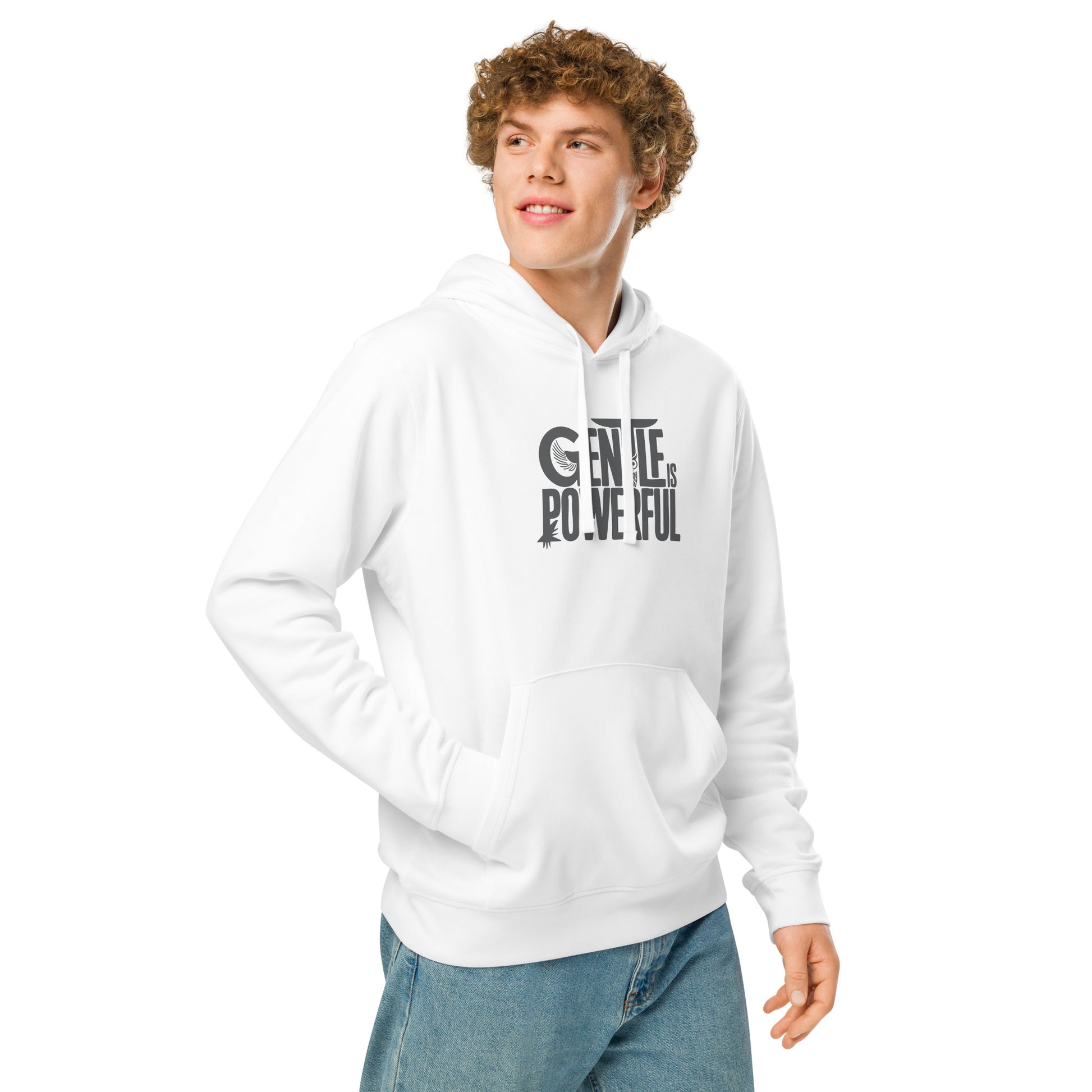 Unisex Organic Mid-Weight Hoodie "Rooted In Renewal" – Owl Print Sustainable Fashion Dudeily