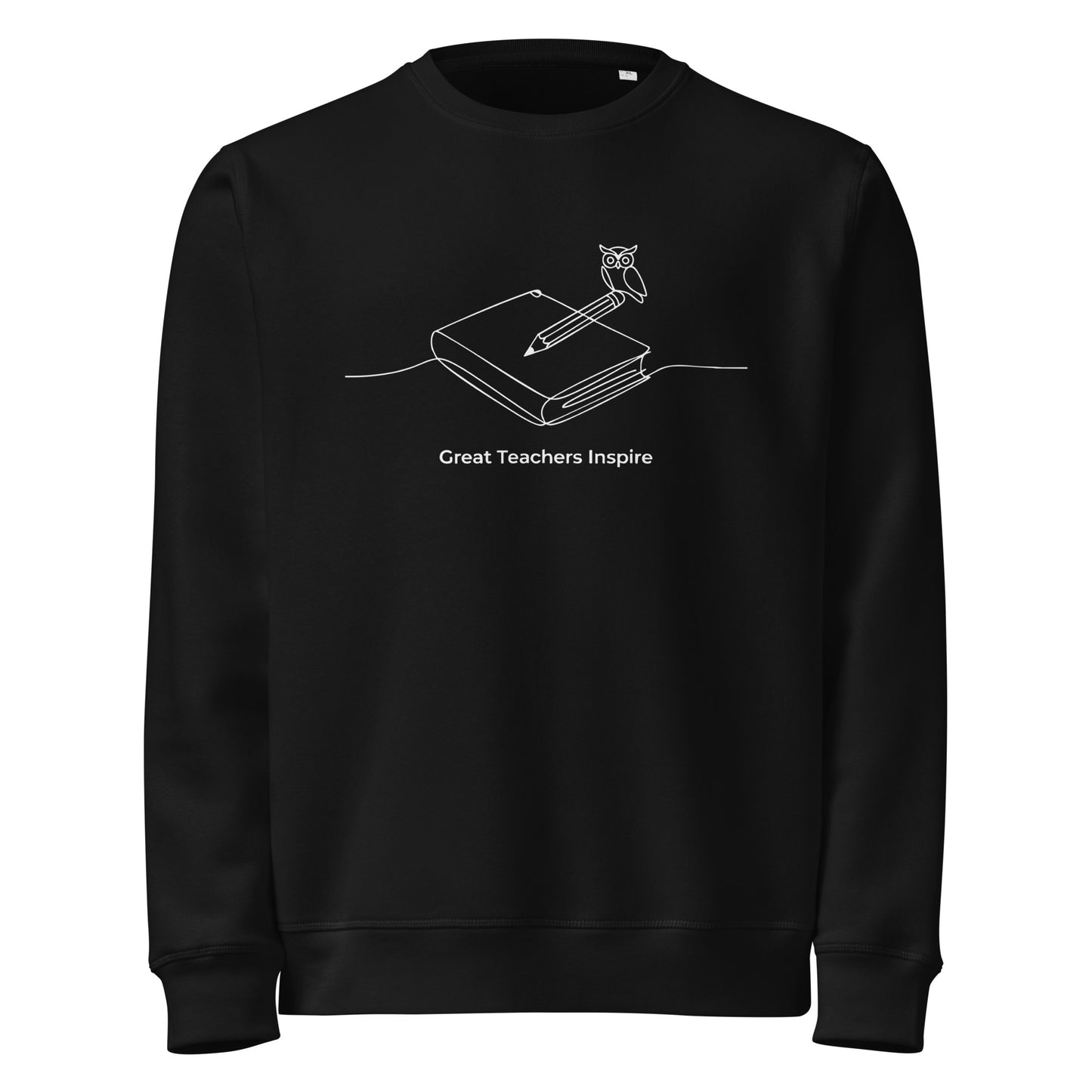 Unisex organic mid-weight sweatshirt Black Dudeily