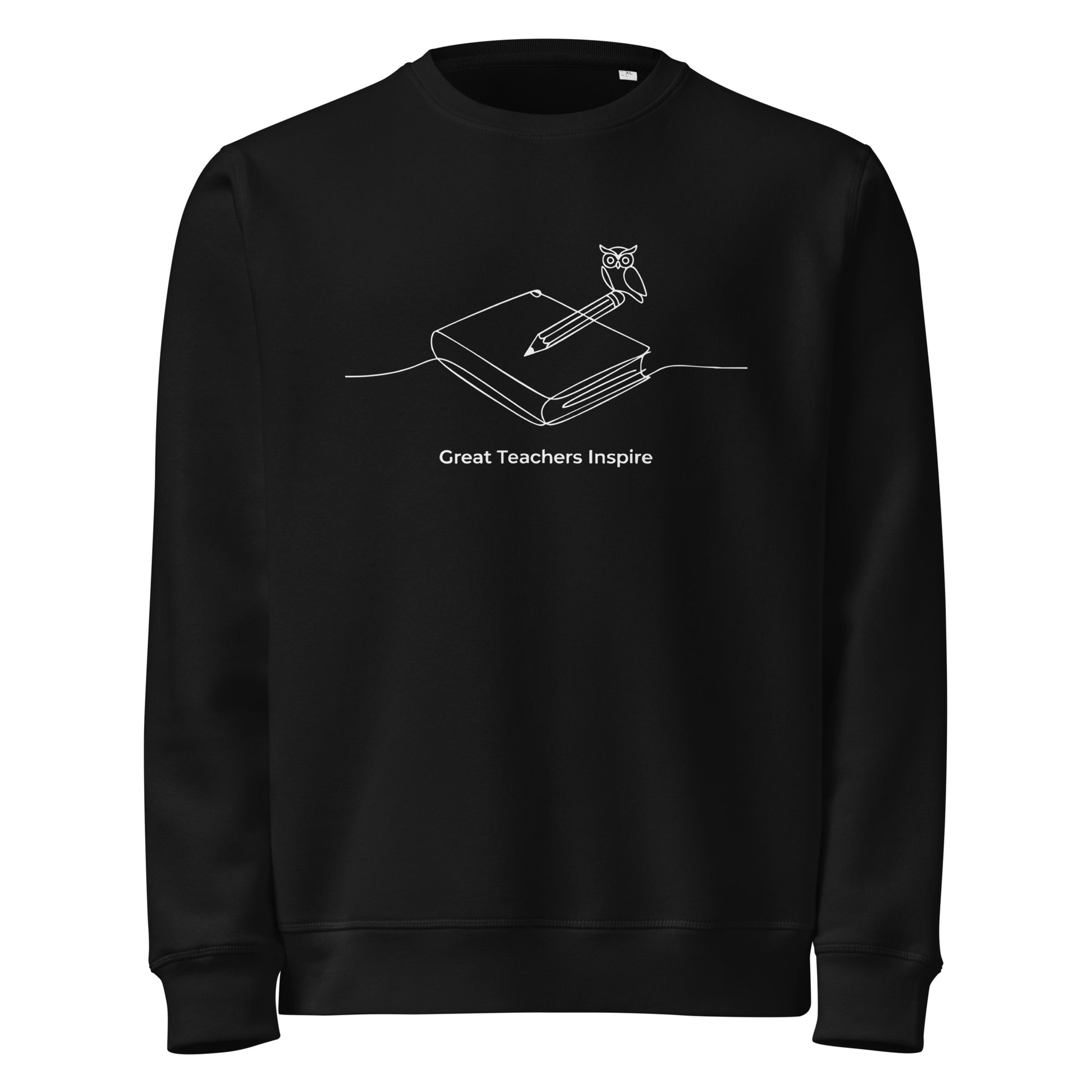 Unisex organic mid-weight sweatshirt Black Dudeily