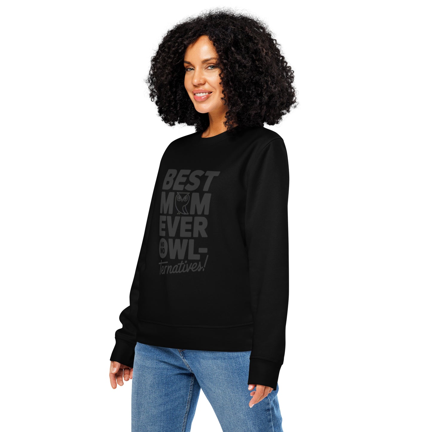 Unisex Organic Mid-Weight Sweatshirt – Sustainable Owl-Themed Pullover for Everyday Comfort Dudeily