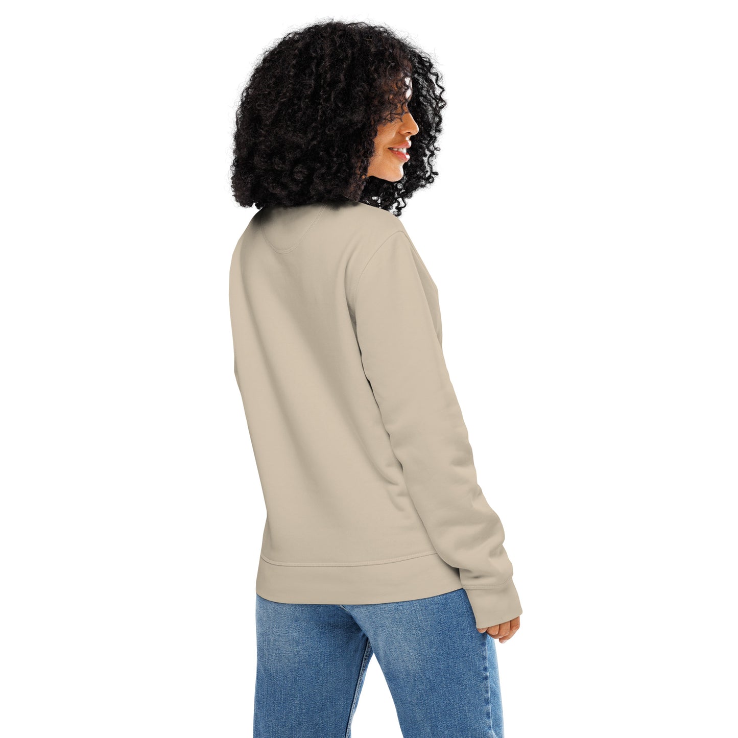 Unisex Organic Mid-Weight Sweatshirt "Gentle is Powerful" – Owl Print Sustainable Fashion Dudeily