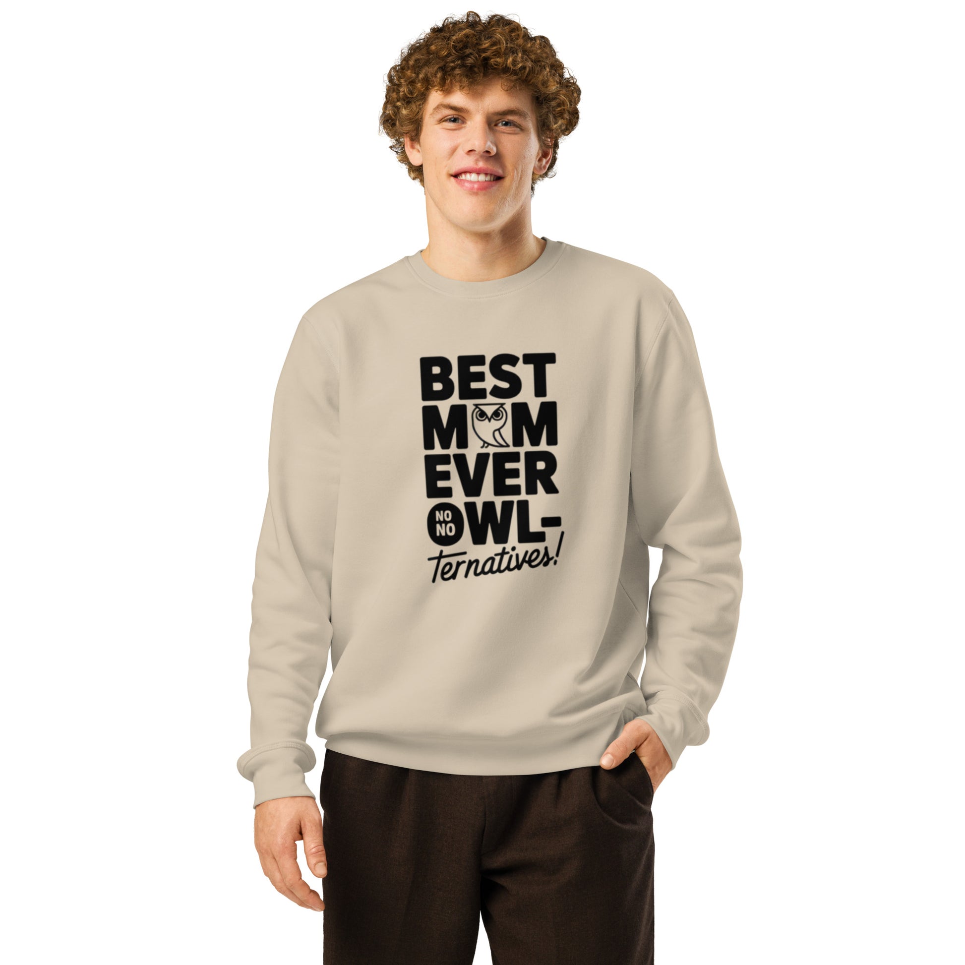 Unisex Organic Mid-Weight Sweatshirt – Sustainable Owl-Themed Pullover for Everyday Comfort Dudeily