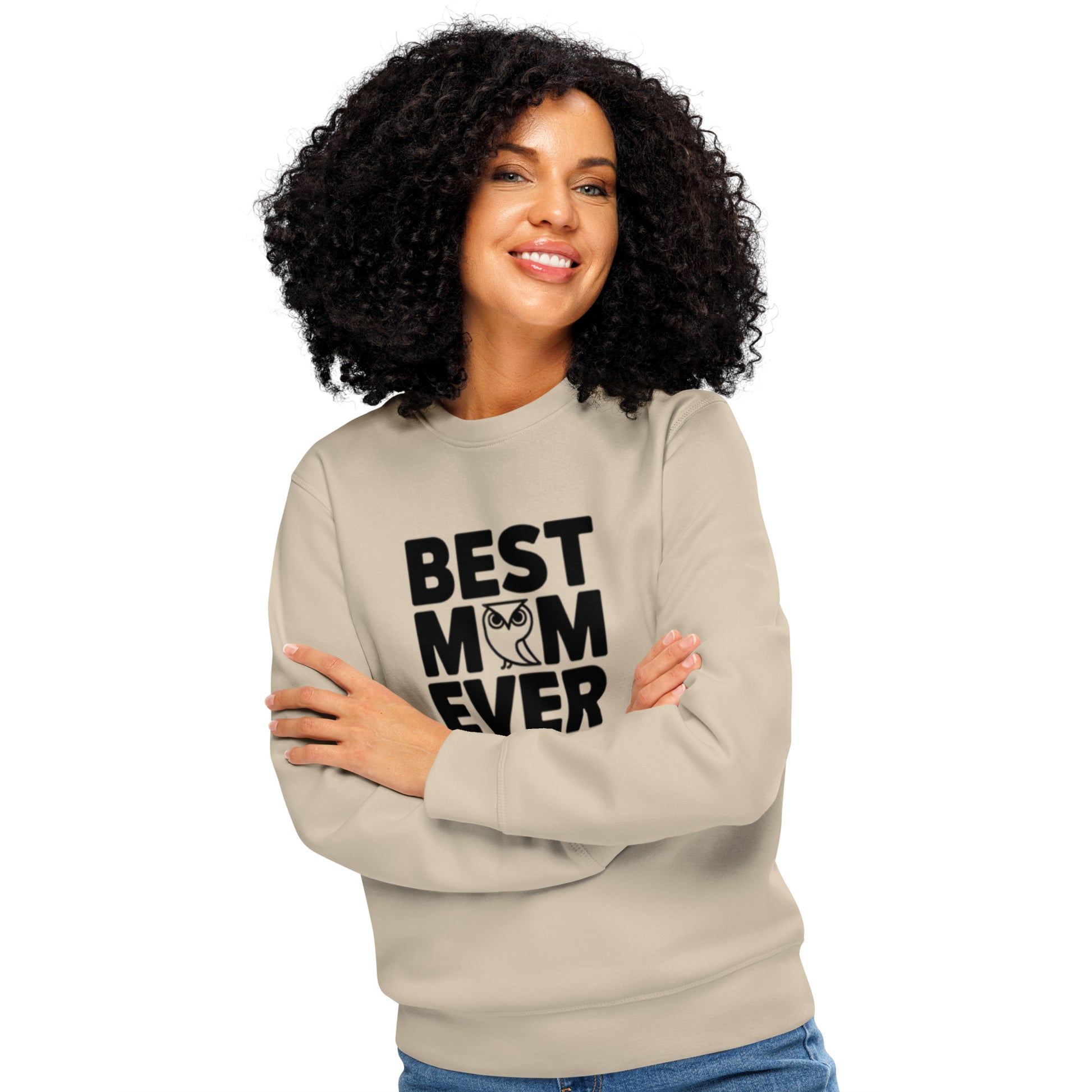 Unisex Organic Mid-Weight Sweatshirt – Sustainable Owl-Themed Pullover for Everyday Comfort Dudeily