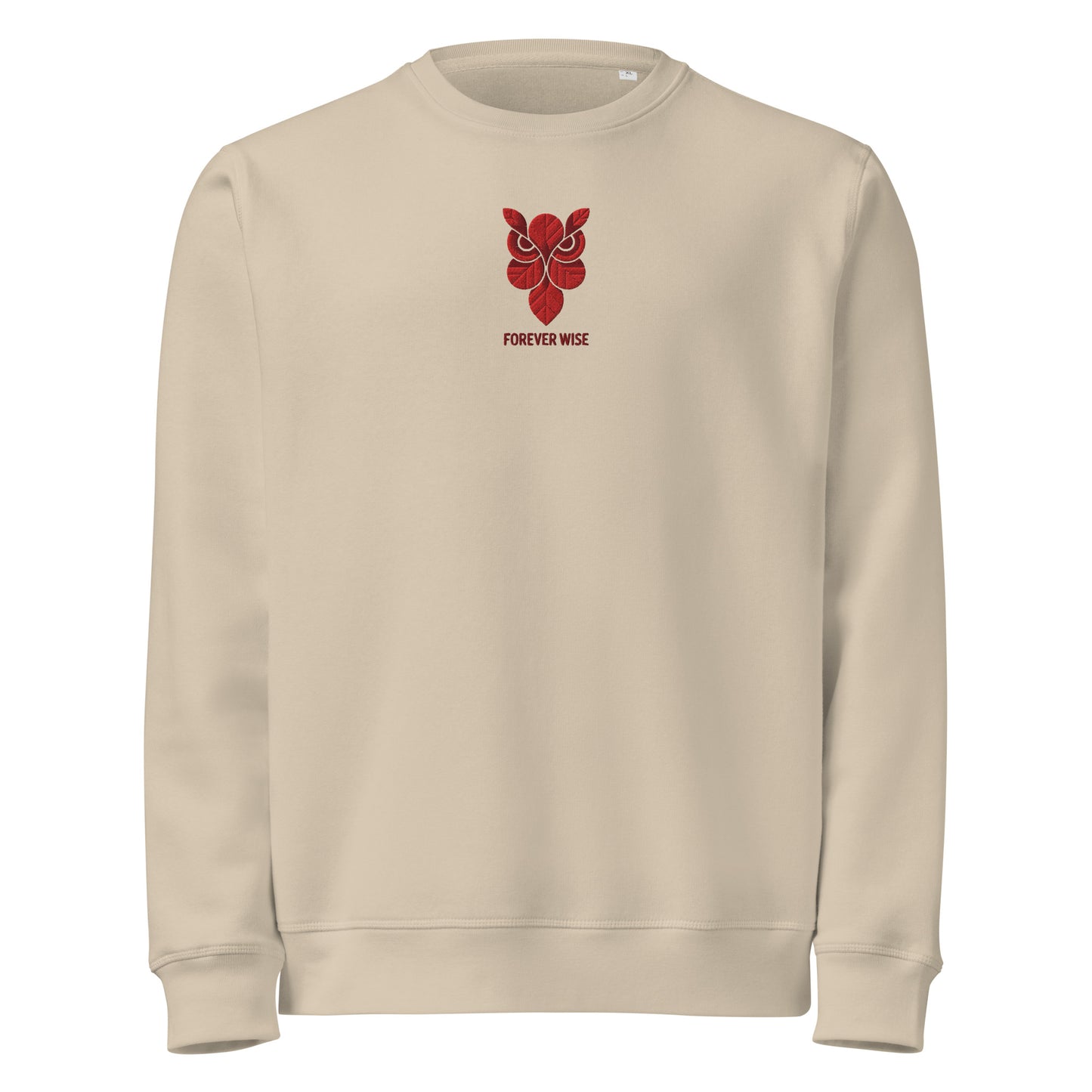 Owl Unisex Organic Mid-Weight Sweatshirt: 'Forever Wise' in Fall | Sustainable Fashion USA Dudeily