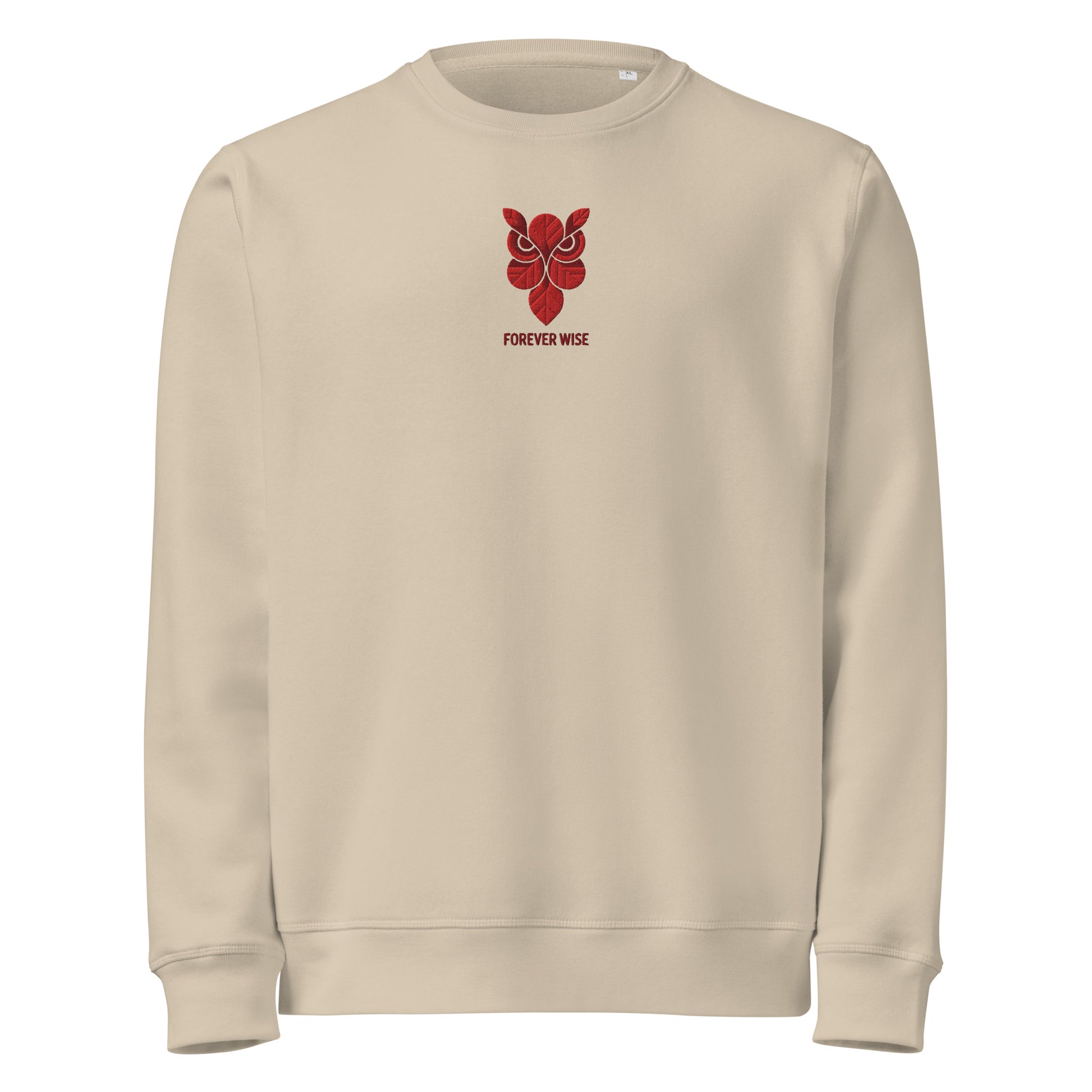 Owl Unisex Organic Mid-Weight Sweatshirt: 'Forever Wise' in Fall | Sustainable Fashion USA Dudeily