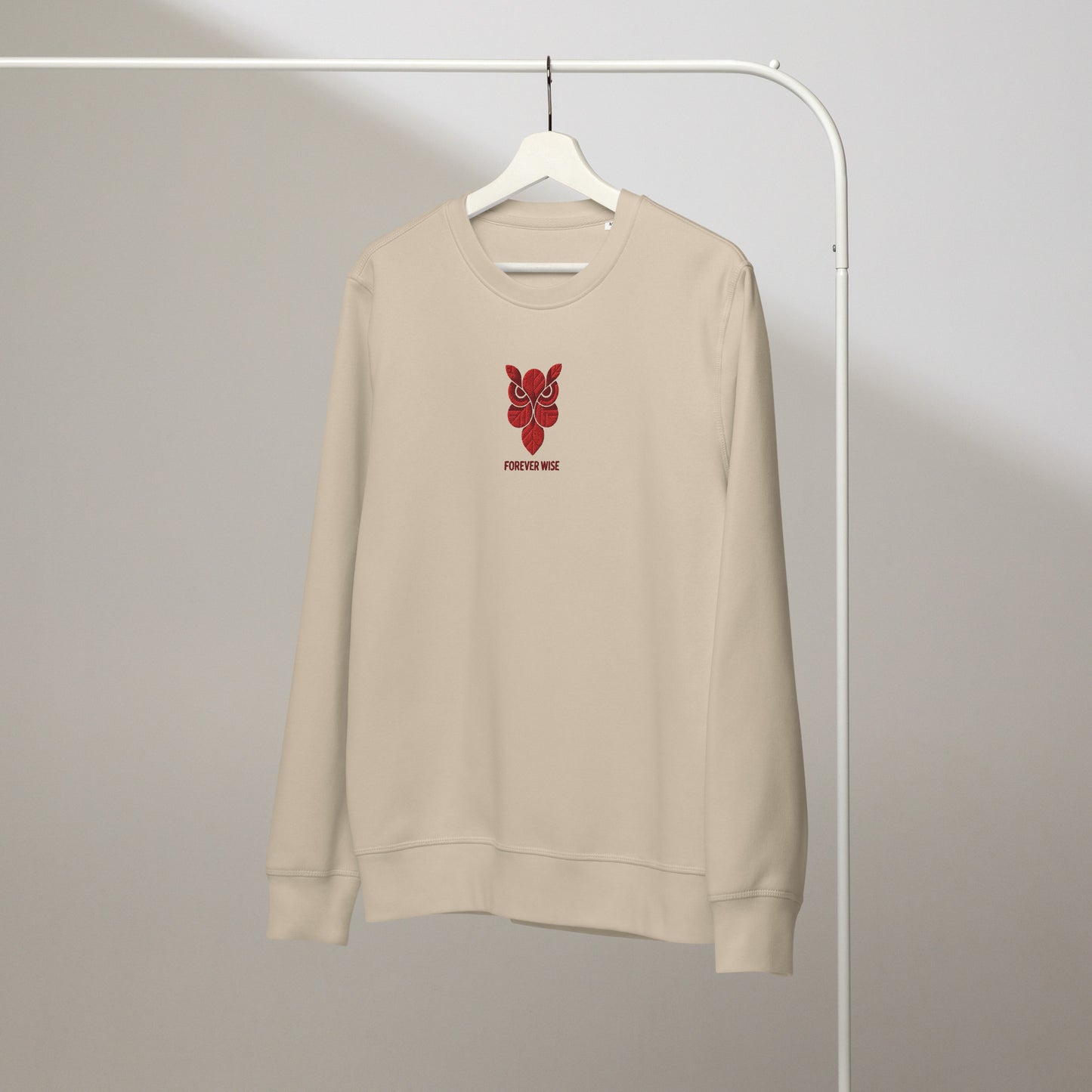 Owl Unisex Organic Mid-Weight Sweatshirt: 'Forever Wise' in Fall | Sustainable Fashion USA Dudeily