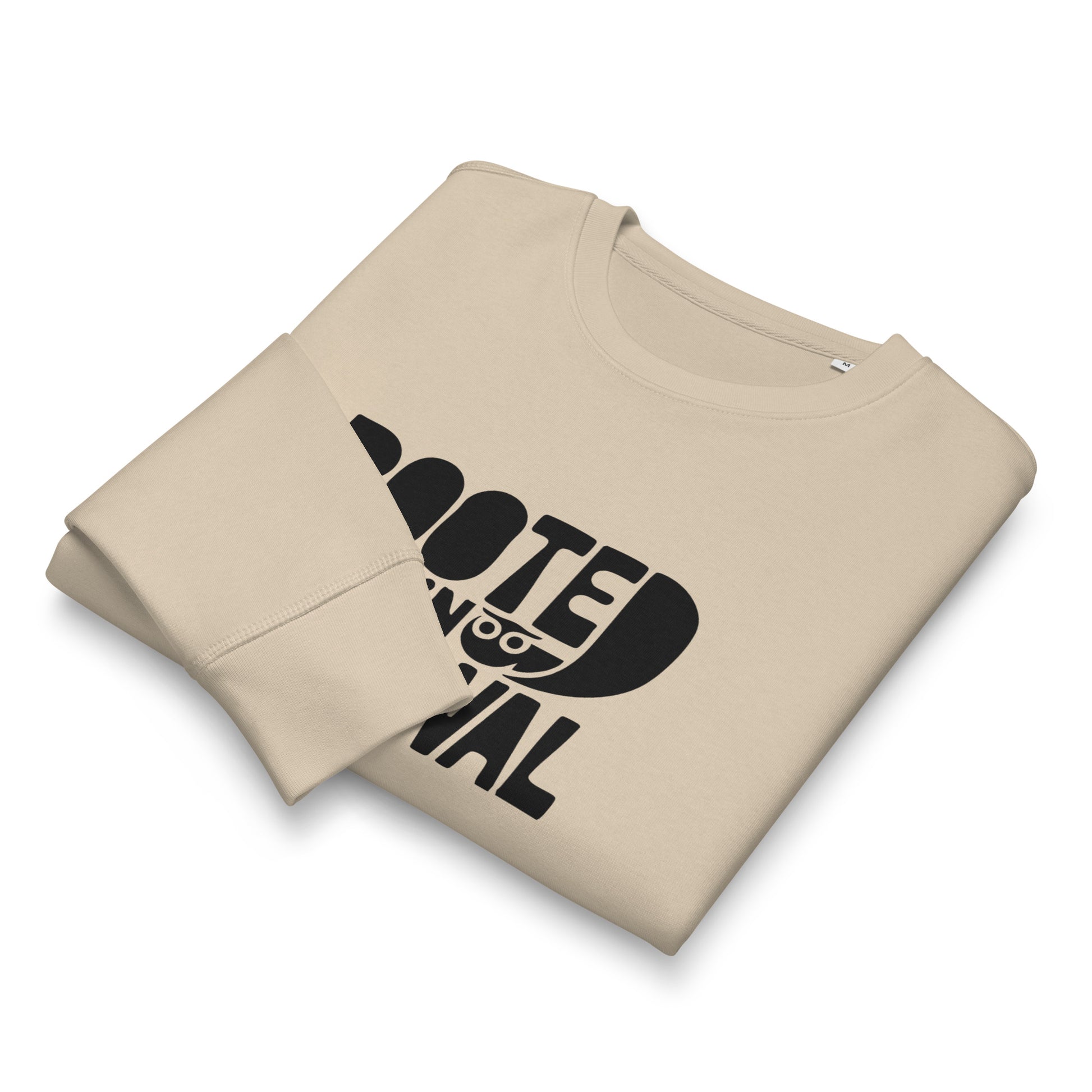Unisex Organic Mid-Weight Sweatshirt "Rooted In Renewal" – Eco-Friendly Owl Clothing Print Dudeily