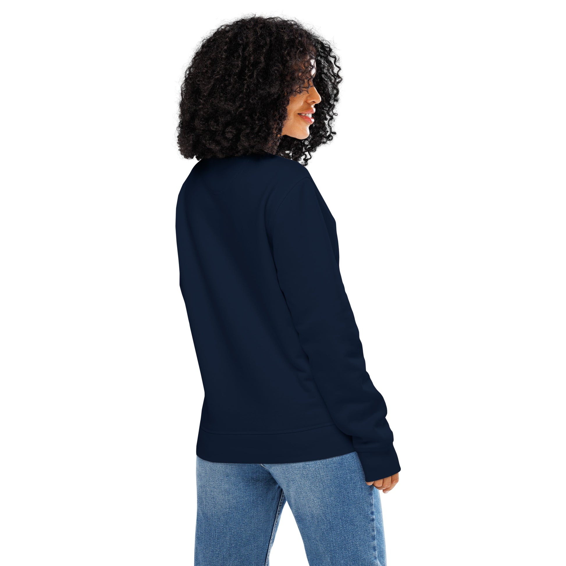 Unisex Organic Mid-Weight Sweatshirt "Hope Has Feathers" – Embroidered Eco-Friendly Owl Clothing Dudeily