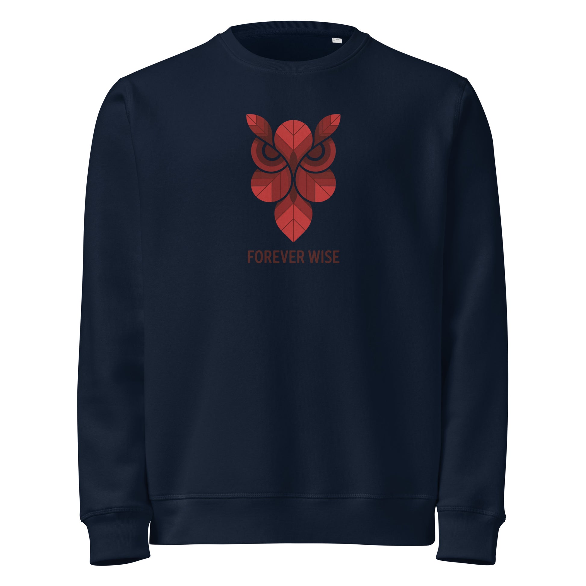 Printed Mid-Weight Sweatshirt: 'Forever Wise' in Fall | Sustainable Owl Fashion USA Dudeily