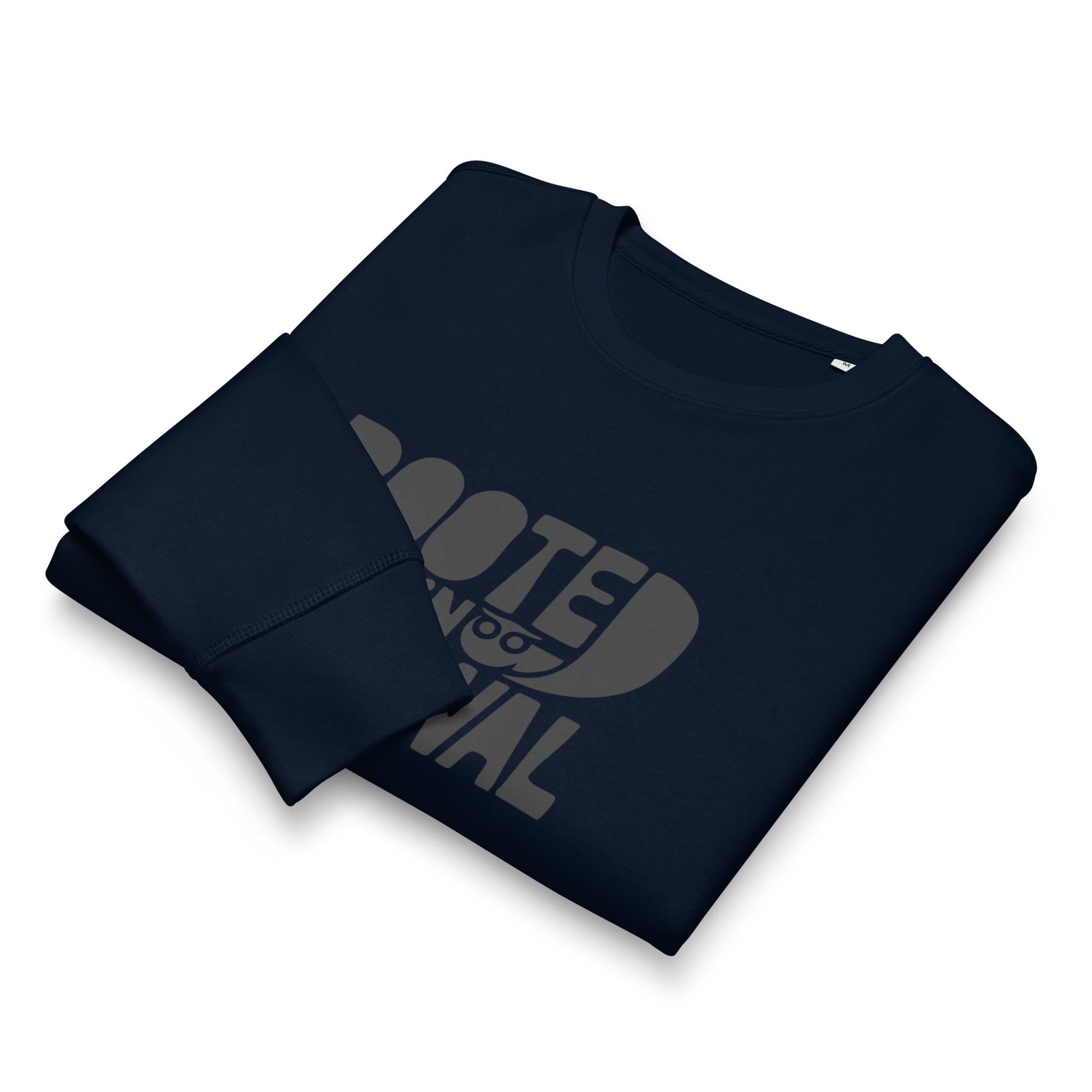 Unisex Organic Mid-Weight Sweatshirt "Rooted In Renewal" – Eco-Friendly Owl Clothing Print Dudeily