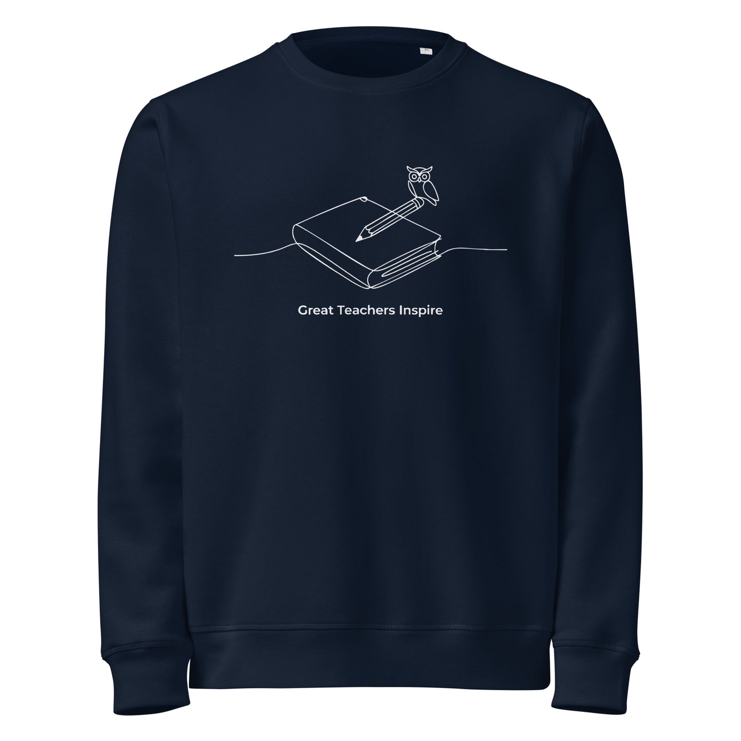 Unisex organic mid-weight sweatshirt French Navy Dudeily