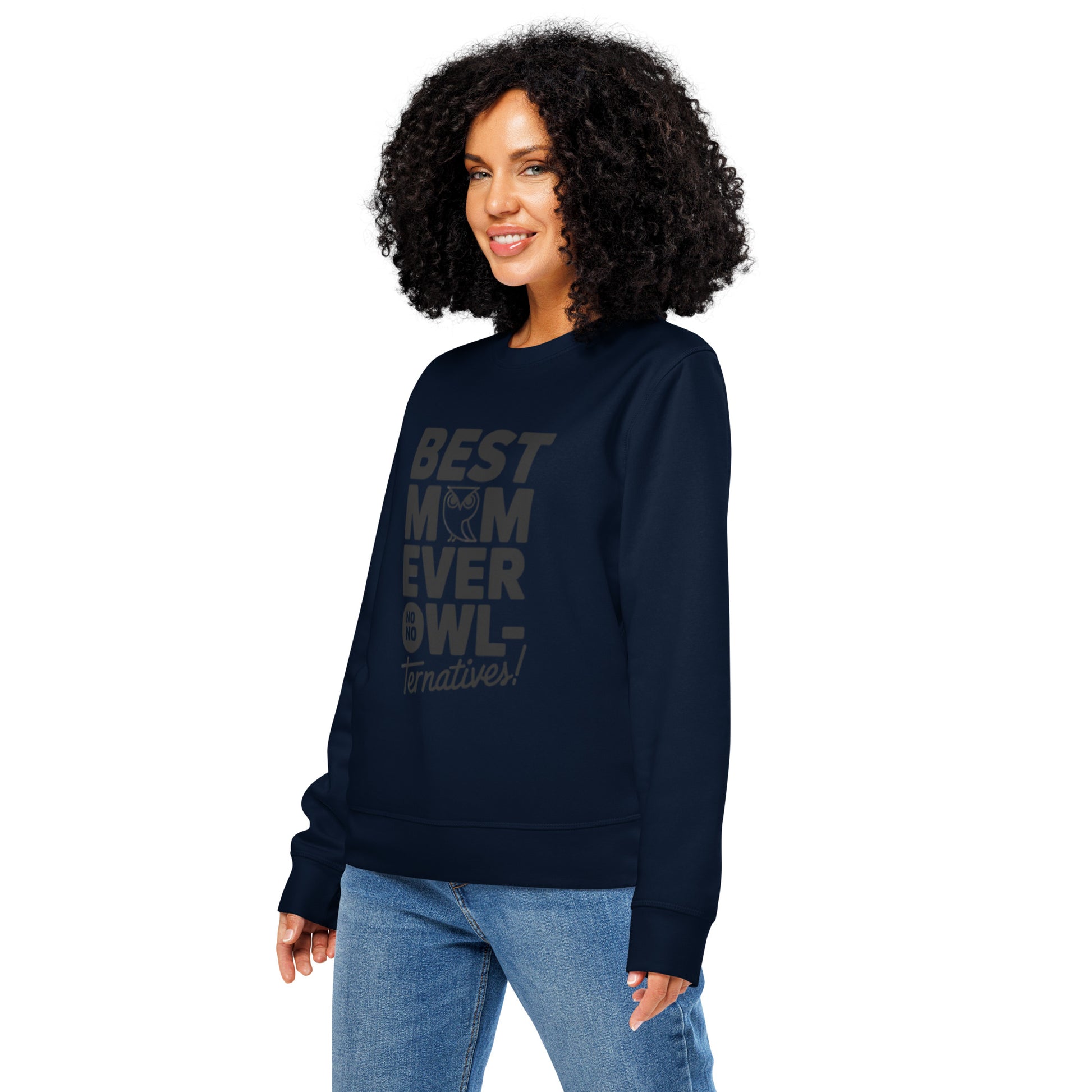 Unisex Organic Mid-Weight Sweatshirt – Sustainable Owl-Themed Pullover for Everyday Comfort Dudeily