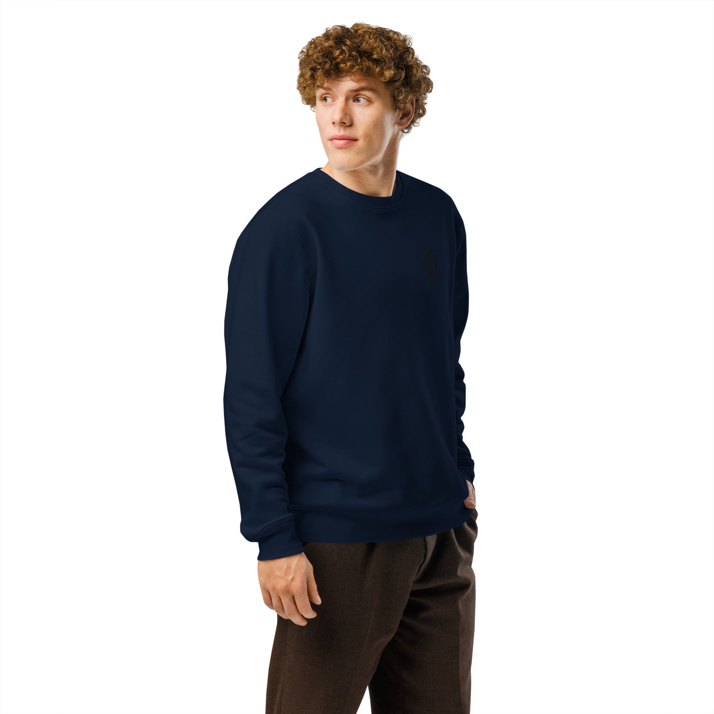 Unisex Organic Mid-Weight Sweatshirt "Hope Has Feathers" – Embroidered Eco-Friendly Owl Clothing Dudeily