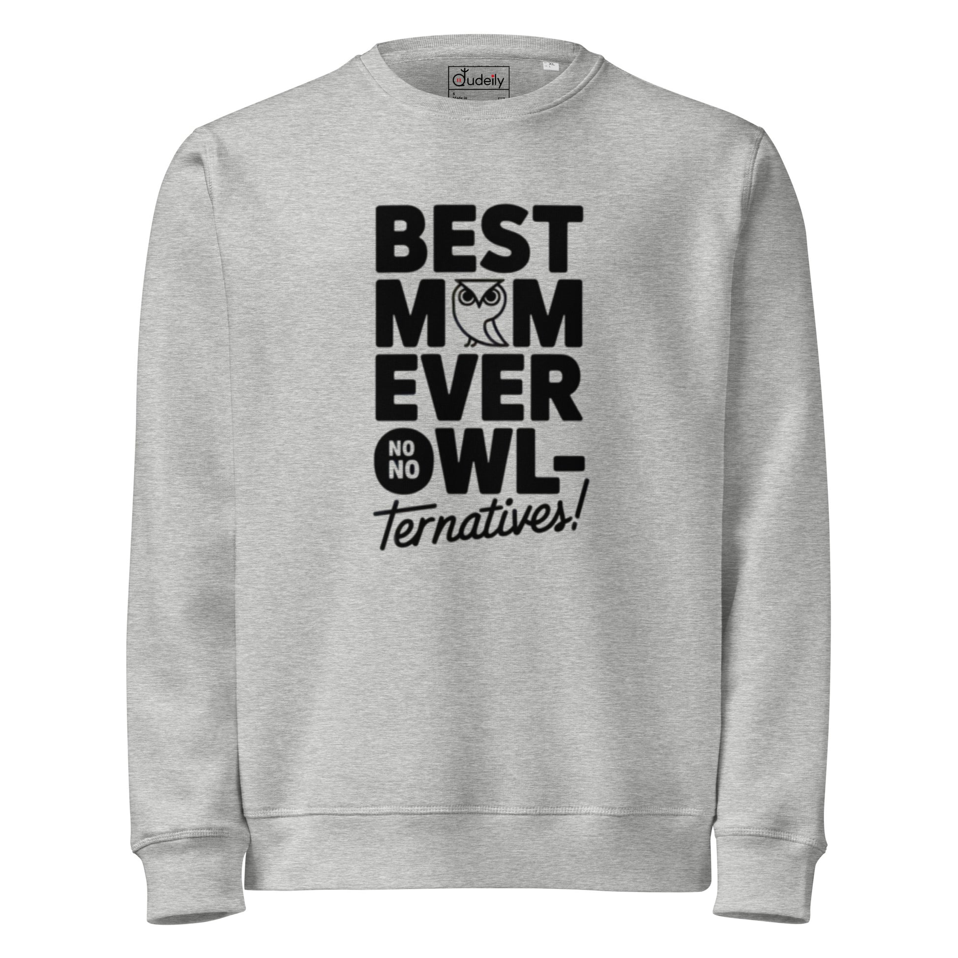 Unisex Organic Mid-Weight Sweatshirt – Sustainable Owl-Themed Pullover for Everyday Comfort Dudeily