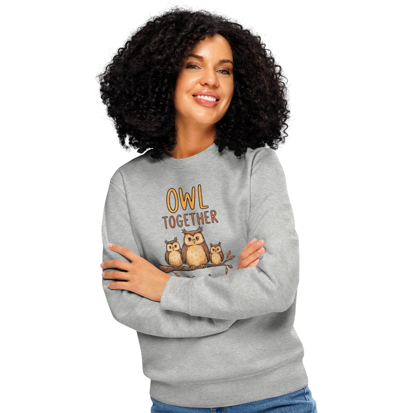 Unisex organic mid-weight sweatshirt Heather Grey Dudeily