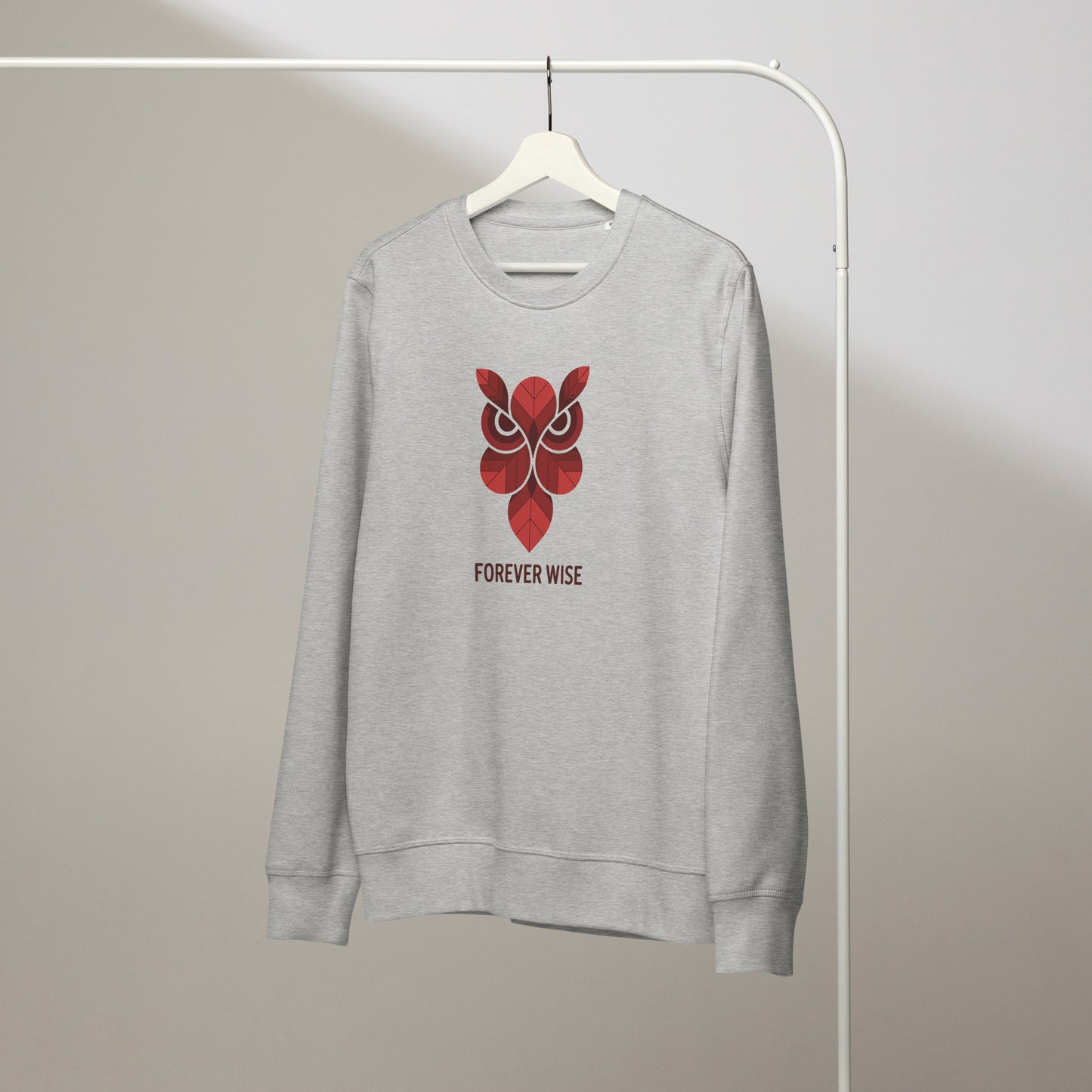 Printed Mid-Weight Sweatshirt: 'Forever Wise' in Fall | Sustainable Owl Fashion USA Dudeily